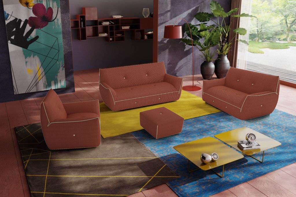 Egoitaliano Polstergarnitur »Yuki, extravagantes Design und höchster Sitzkomfort, tolle Details« Set, bestehend aus einem 2,5- und einem 2-Sitzer, mit innovativen