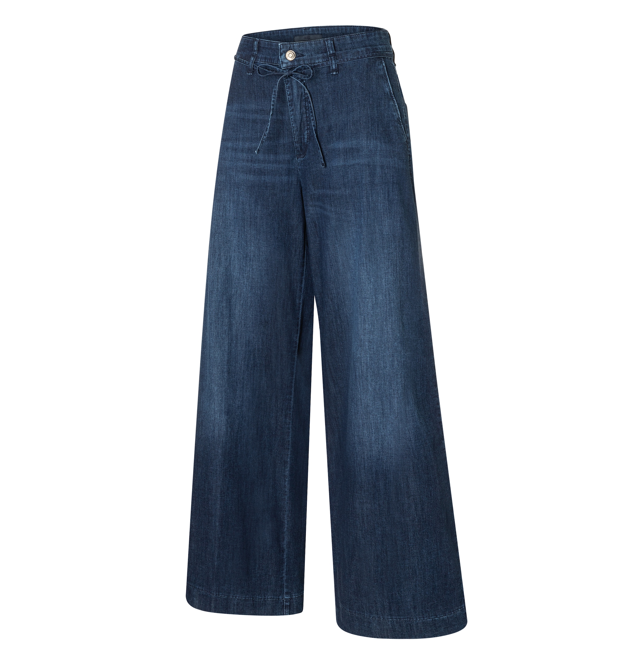 MAC Jeans large »WENDY« avec ceinture nouée en denim