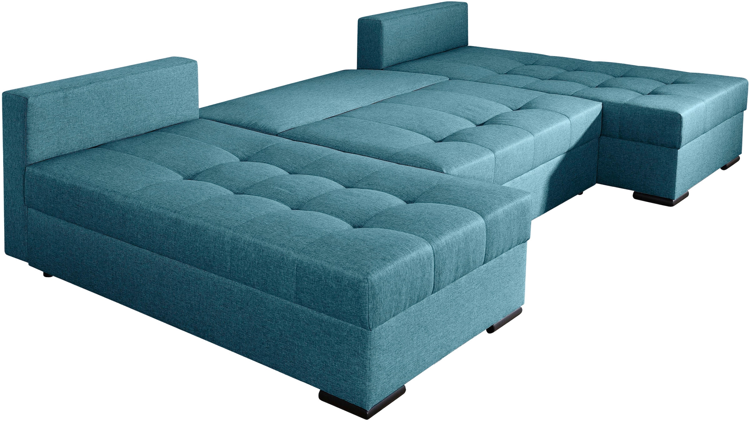 COLLECTION AB Wohnlandschaft »Josy U-Form, B: 269 cm« mit Bettfunktion & Bettkasten, Federkern