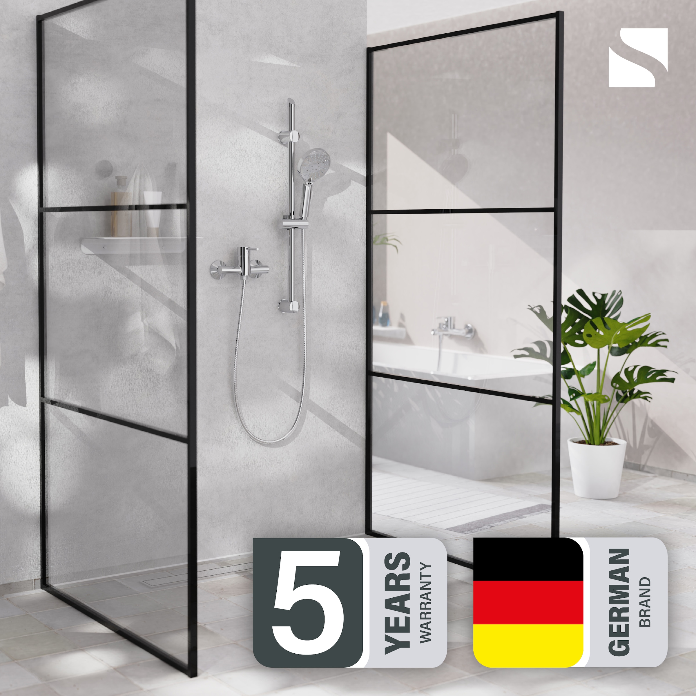 Schütte Duschsystem »SAMANA« wassersparend, Antikalk, 3-fach verstellbar, Wasserstoppfunktion