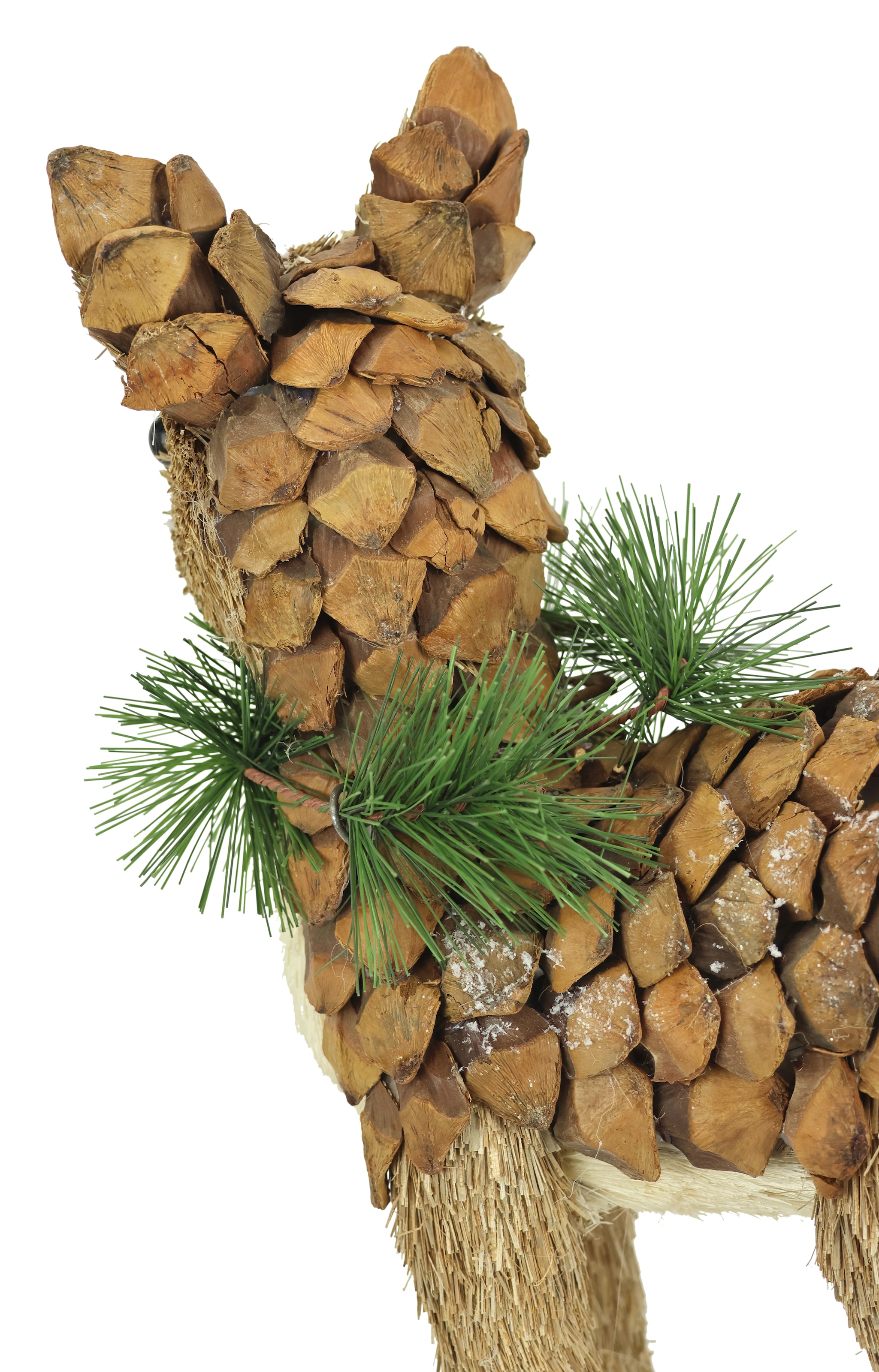 I.GE.A. Figurine de décoration »Reh aus Bast« Dekoration Geschenk Dekorative Dekoobjekt Ornamente Tierfigur Dekotier