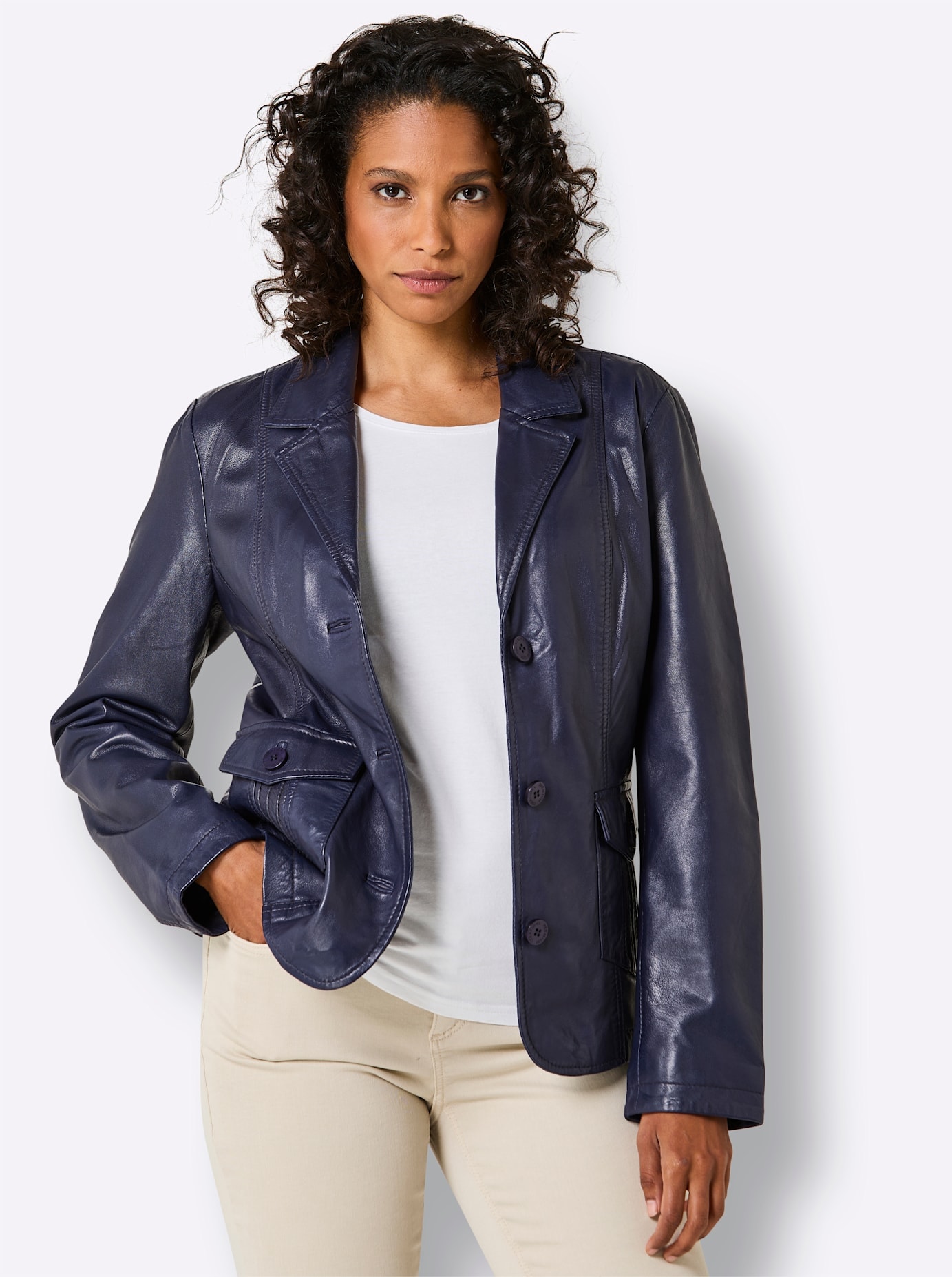 Mainpol Blazer en cuir »Lammnappa-Lederblazer«