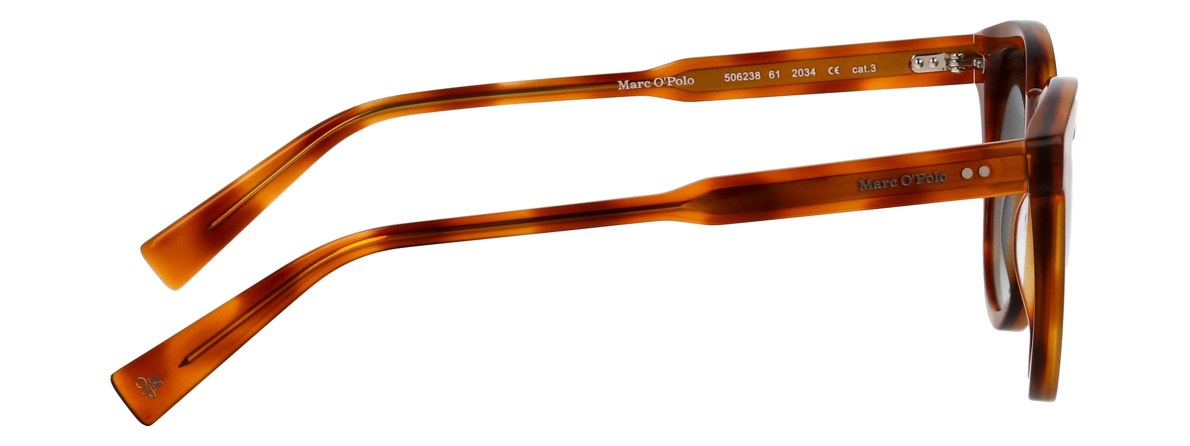 Marc O'Polo Lunettes de soleil »Modell 506238« Form Panto, Logoschriftzug auf Bügel, Kunststofffassung