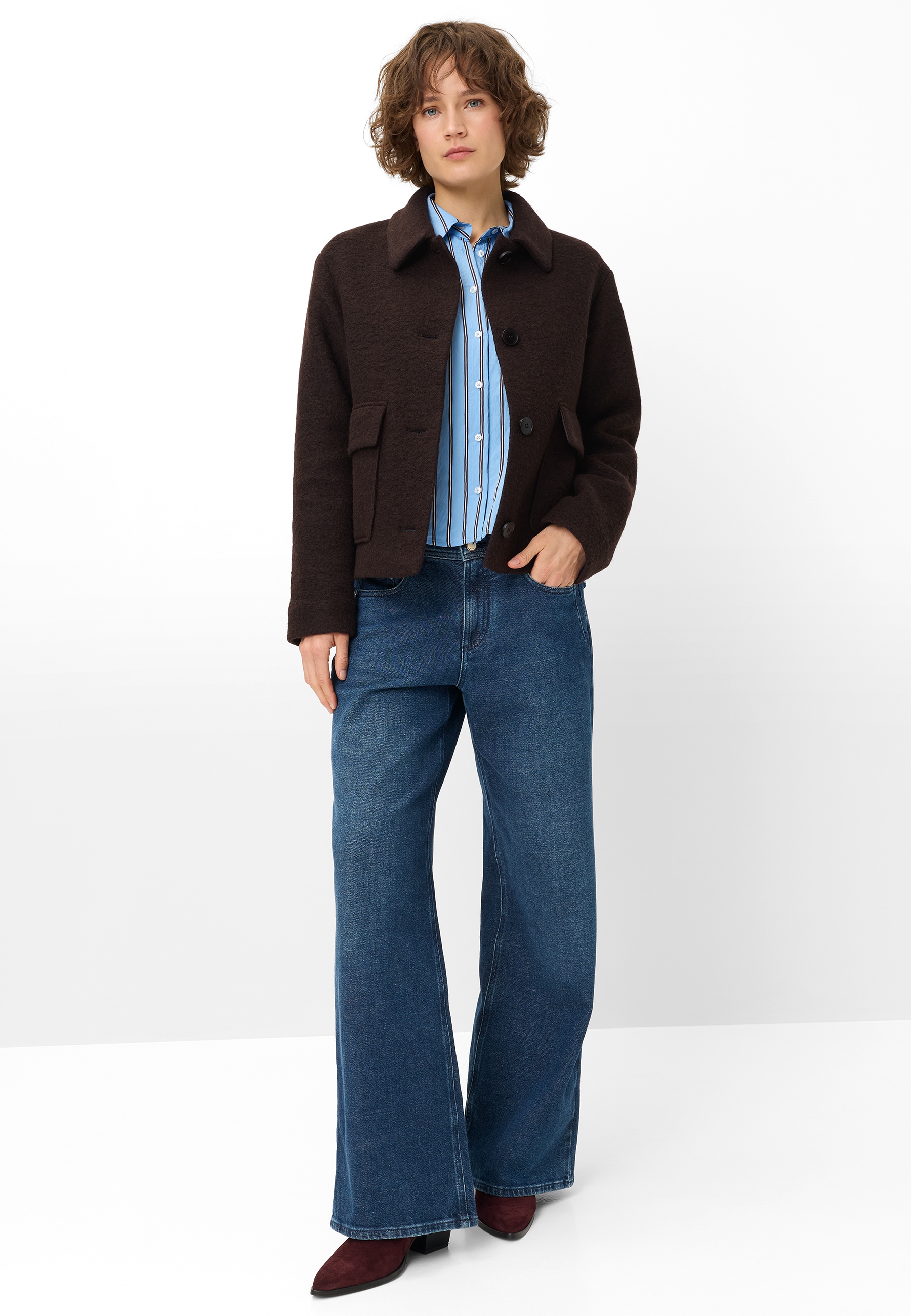 Fuchs Schmitt Veste courte Mélange de laine, coupe regular