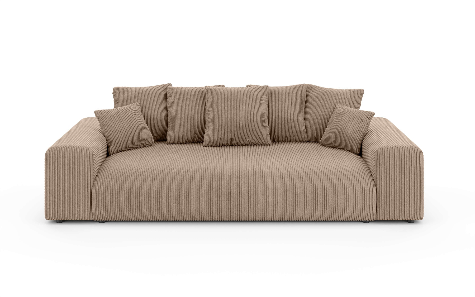 Home affaire Canapé Big »LAKESIDE 3-Sitzer Schlafsofa mit Bettkasten, Breite 256,5 cm« Liegefläche 168,5x195 cm, hoher Sitzkomfort, Masse B/T/H: 256/122/82cm