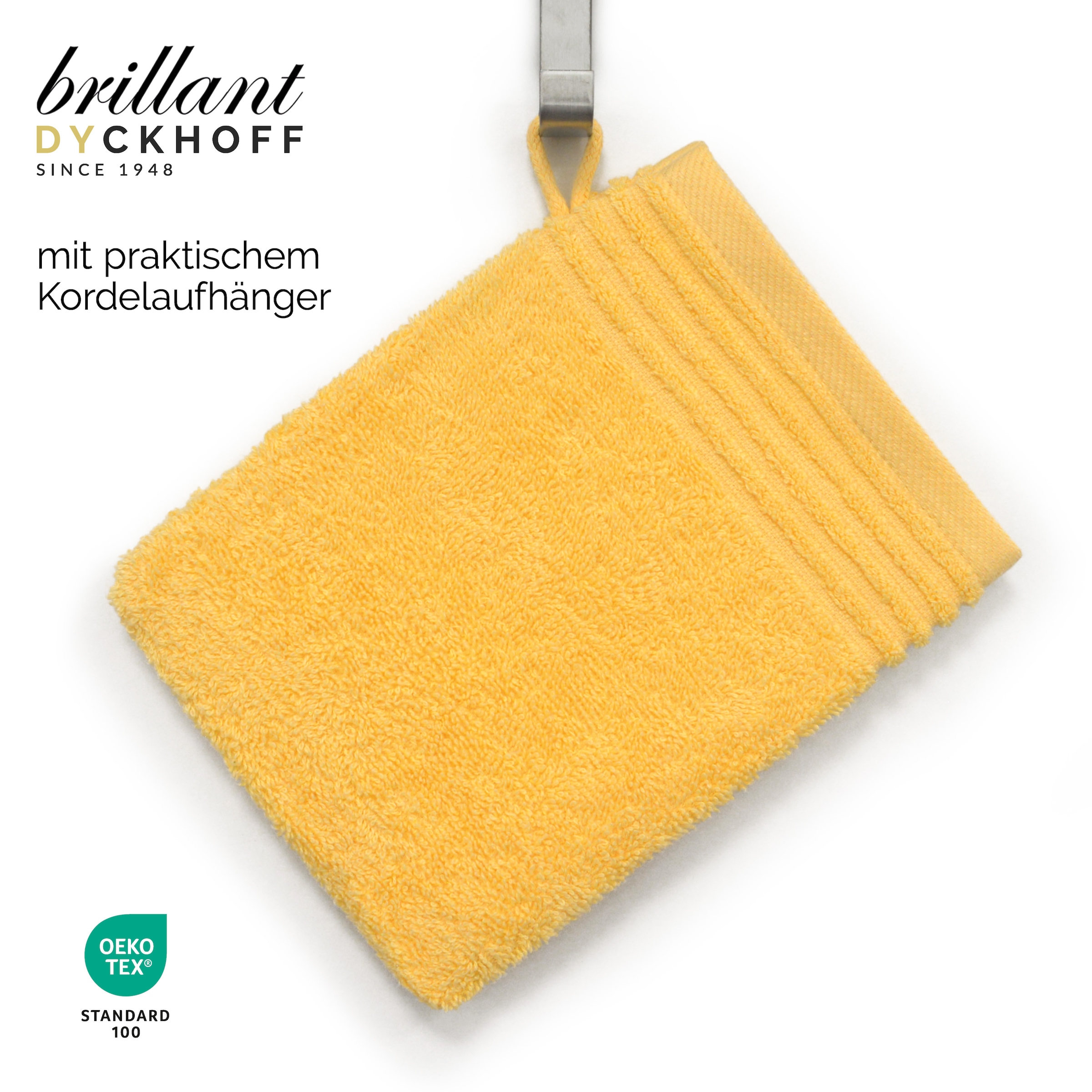 Dyckhoff Waschhandschuh »Waschhandschuh-Set BRILLANT 6-tlg., Baumwolle, 550 g/m²« Baumwolle