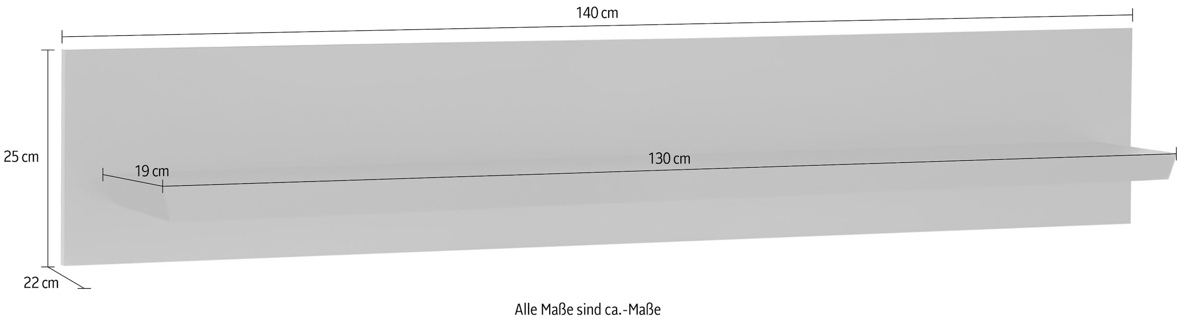 Home affaire Wandboard »Lincoln, Wandregal im Landhausstil, Wandhalter mit Ablagefläche« edles Design, in zwei Grössen verfügbar, vielseitig einsetzbar
