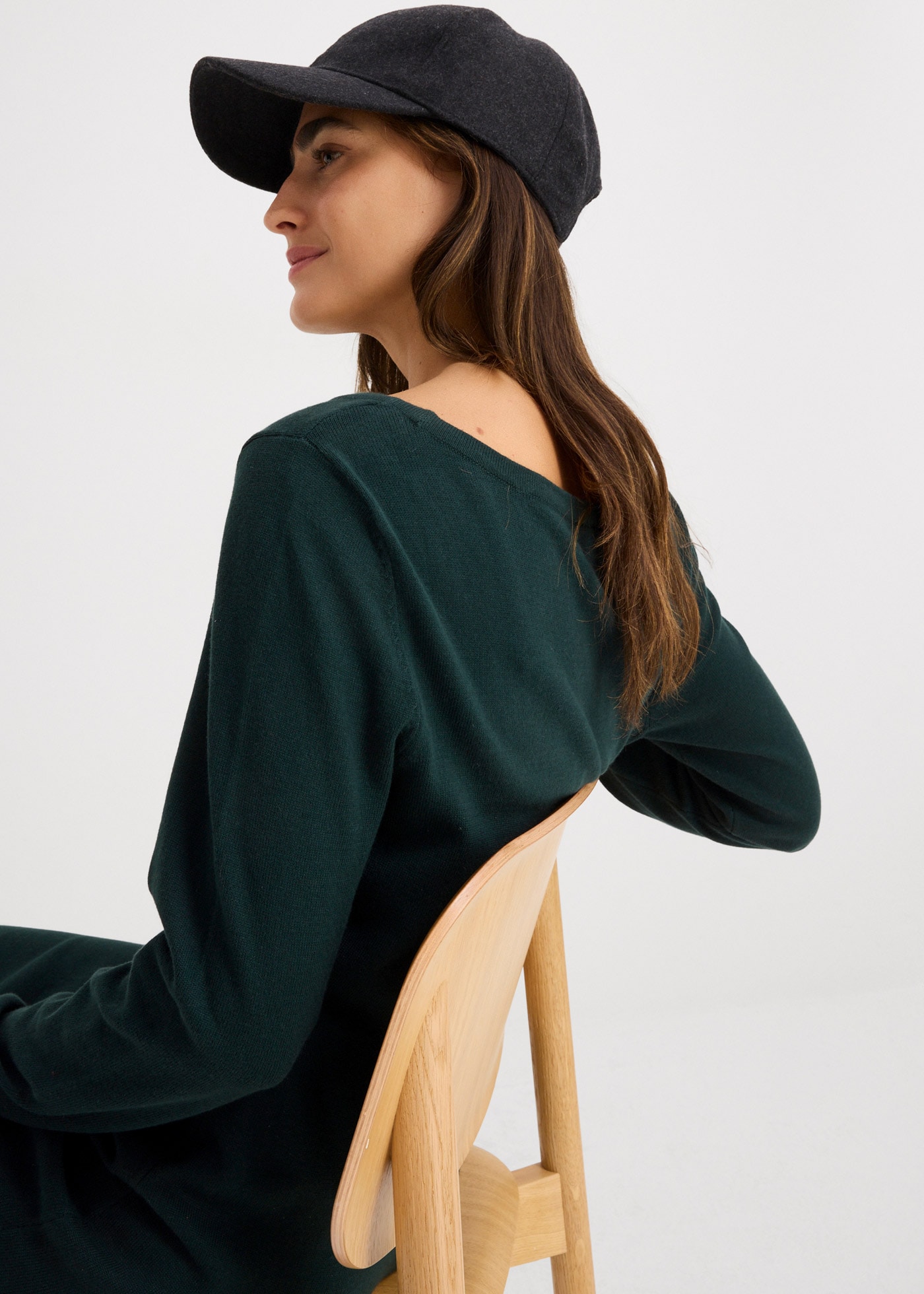 bonprix Strickkleid »Strickkleid« für den Alltag, aus Baumwolle und Polyamid, lockere Passform