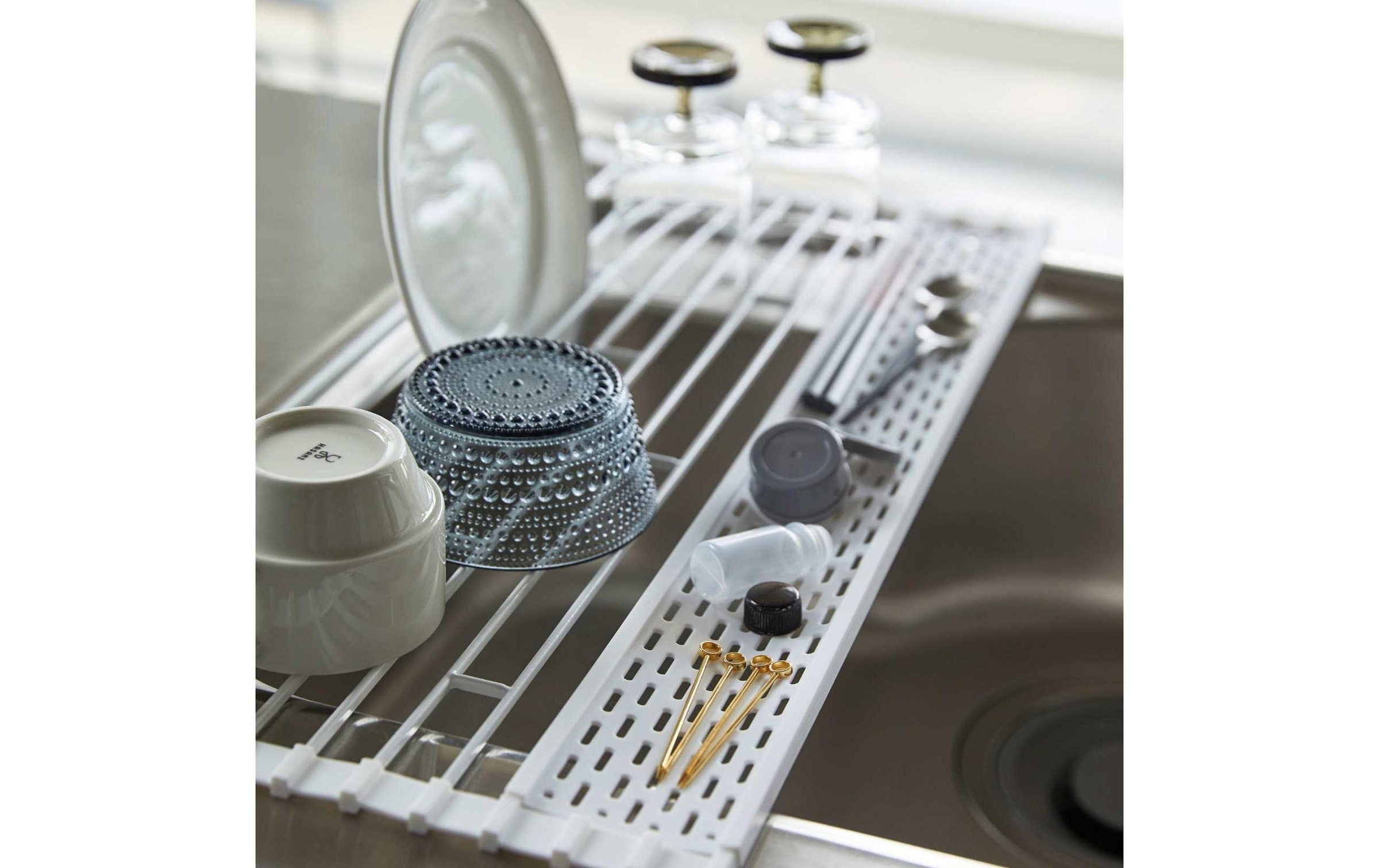 Yamazaki Tapis d'égouttage »Tower 42 x 26 cm« Besteckhalter