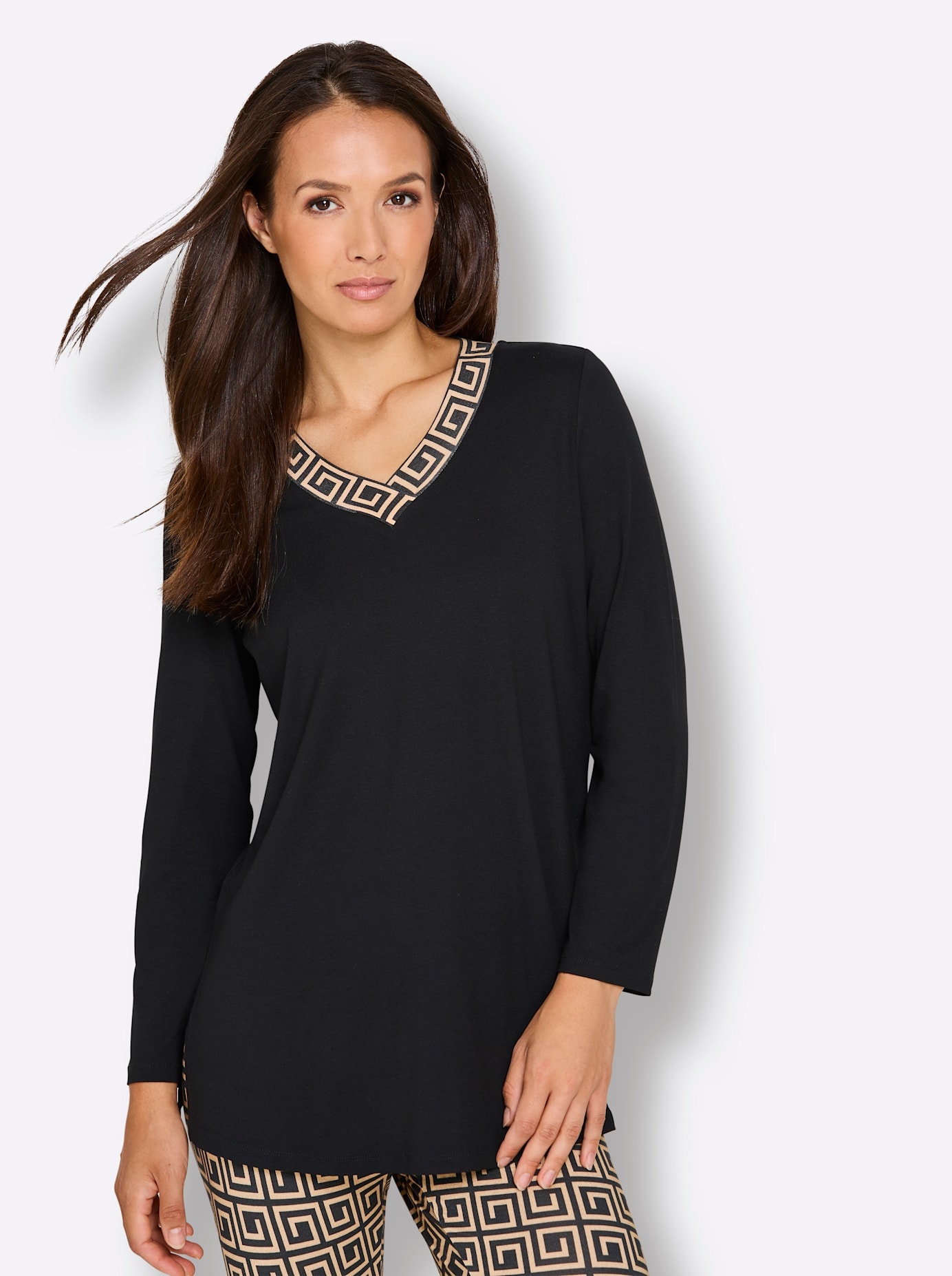 CREATION L PREMIUM T-shirt à manches longues »Longshirt« 1 pièces