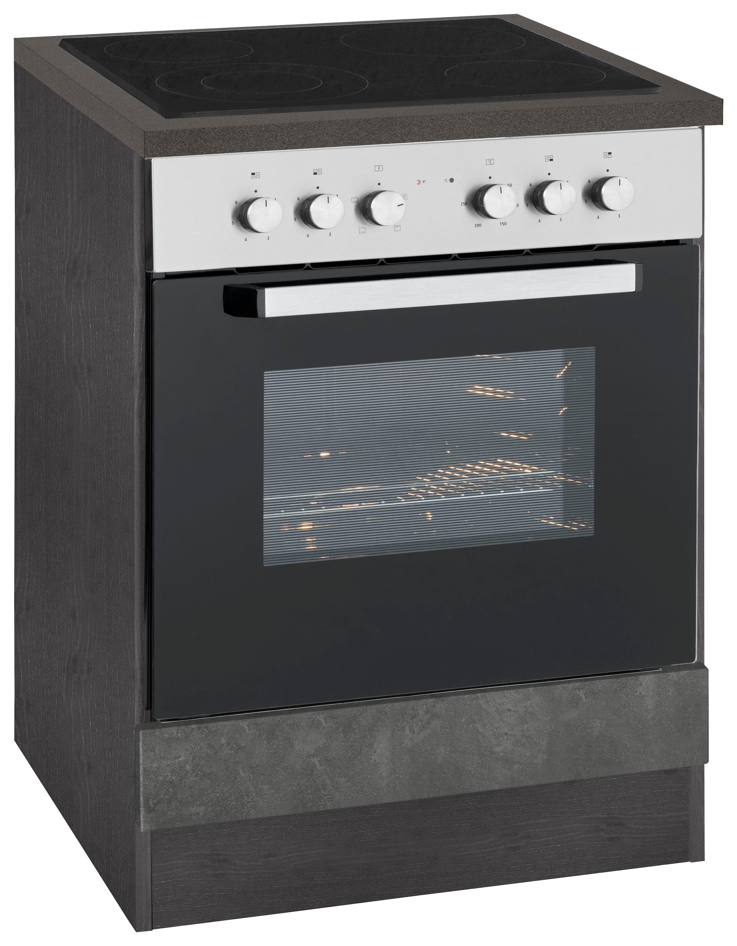 KOCHSTATION Herdumbauschrank »KS-Tulsa« 60 cm breit, für Einbau-Herdset