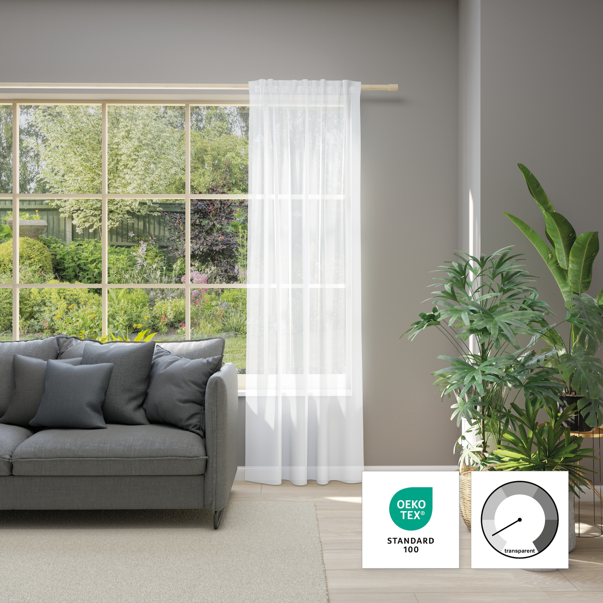 Neutex for you! Vorhang »Allure« Multifunktionsband 1 Stk. tlg. Schal mit Multifunktionsband, Breite 140 cm, nach Mass