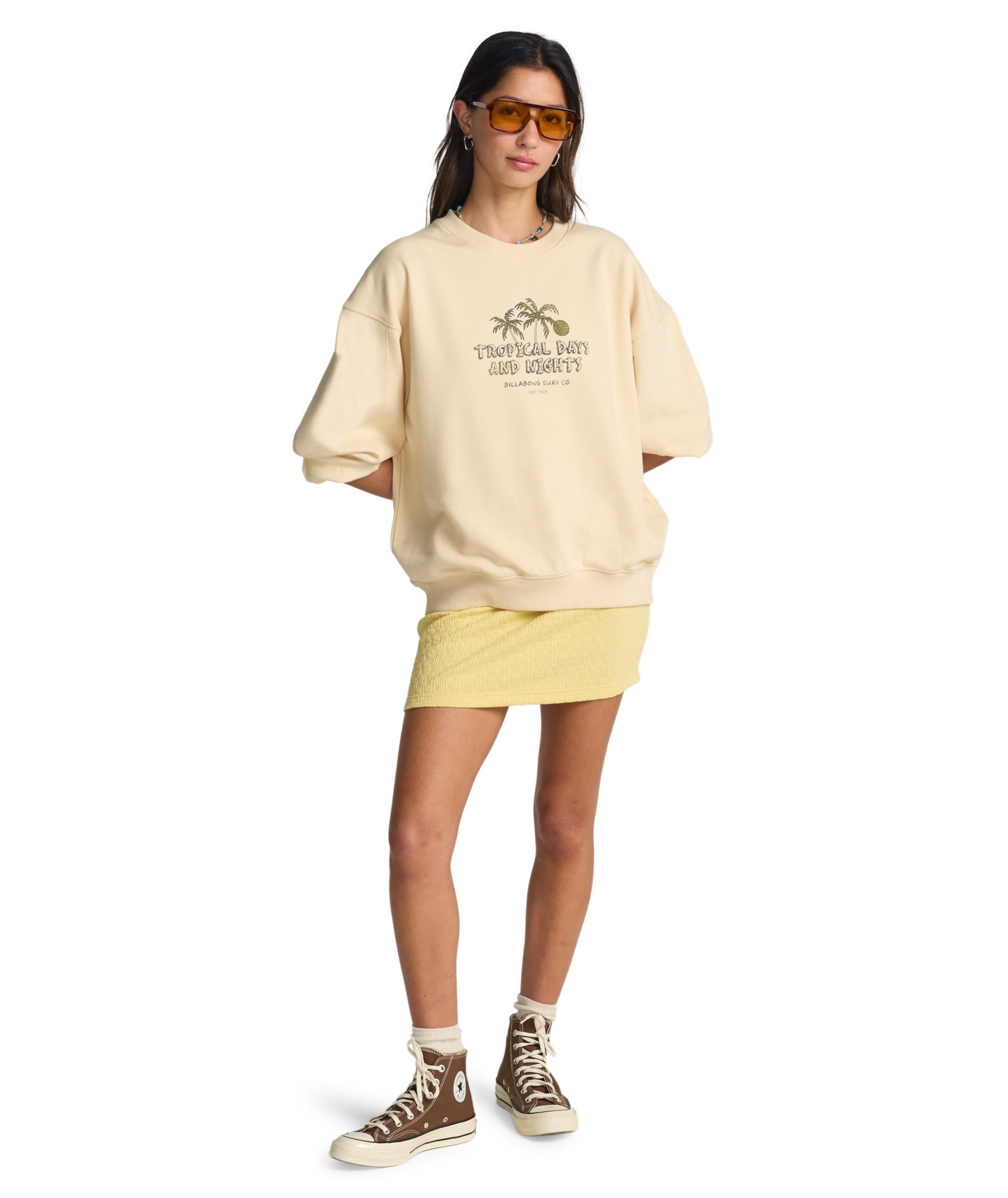 Billabong Sweatshirt »ALL THE DAYS KENDALL«, sportlicher Stil, Drucke vorn und hinten, hoher Baumwollanteil
