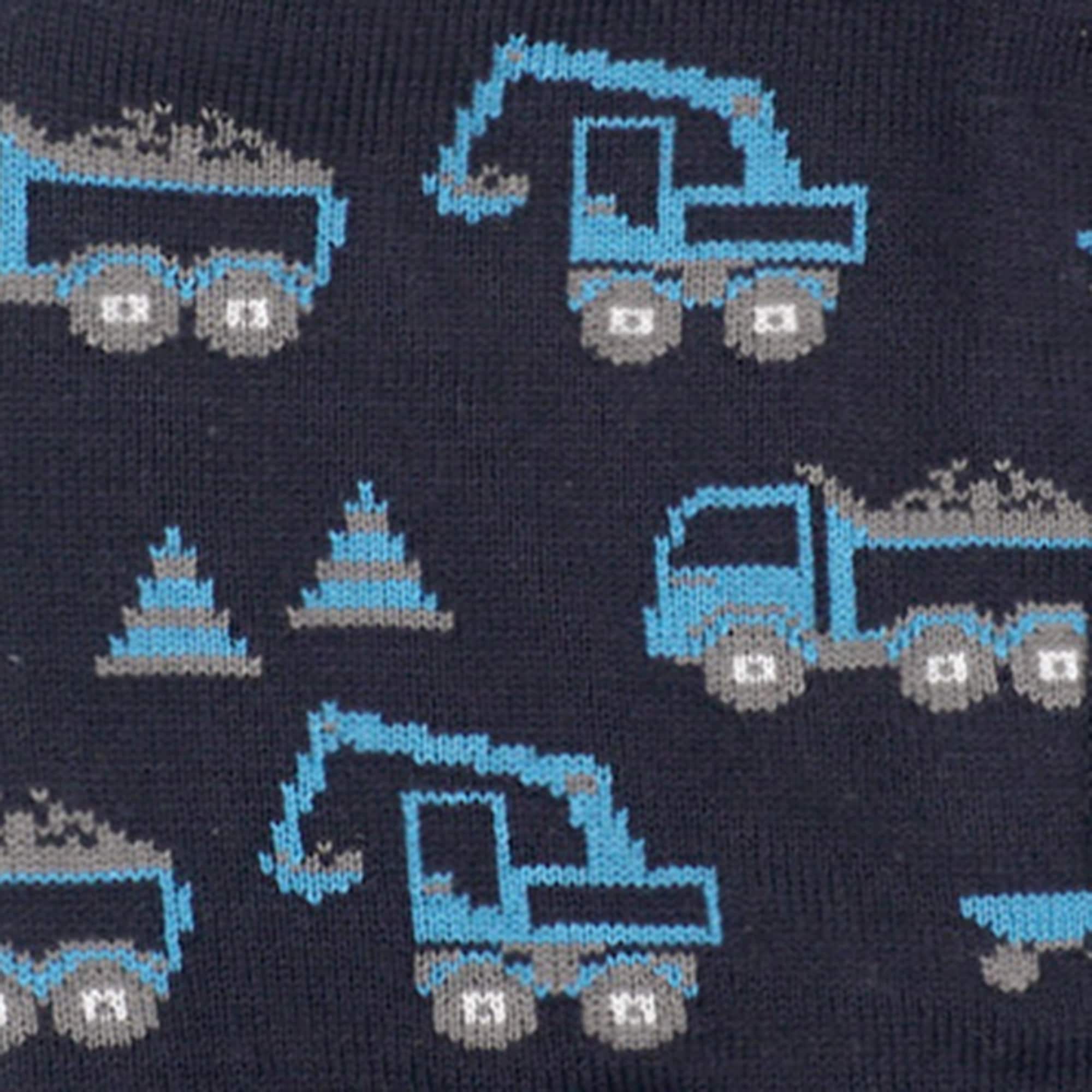 MAXIMO Strickmütze Baumwolle, gefüttert, kontrastfarbener Bommel, Motiv