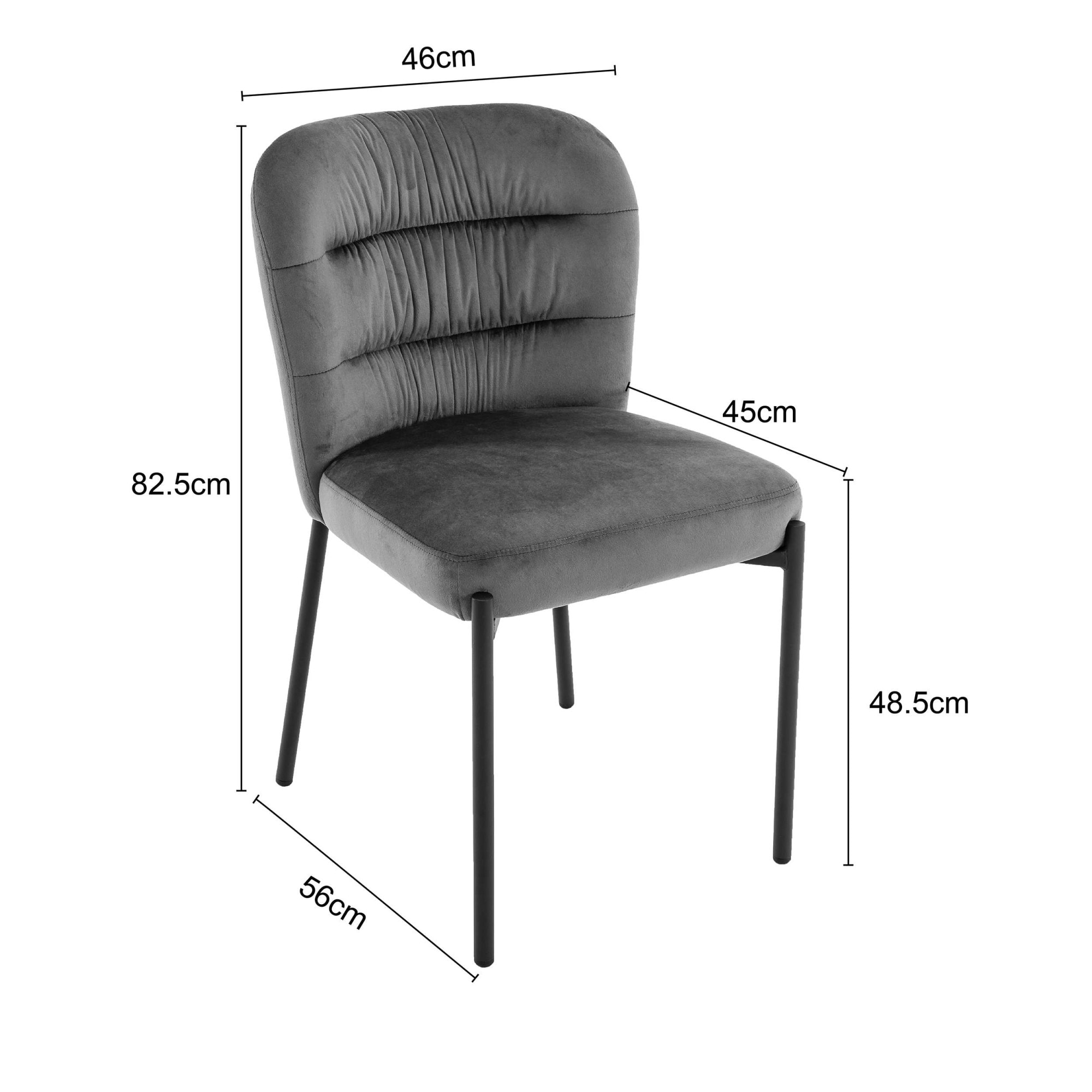 GOODproduct Chaise de salle à manger »Aniene« () 2 cuisDossier et assise rembourrés, hauteur d'assise 49 cm