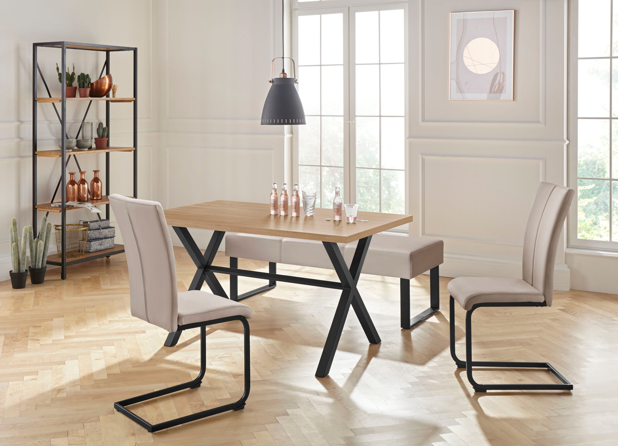 Home affaire Sitzbank »Oliver« Breite 140cm, mit Metallgestell