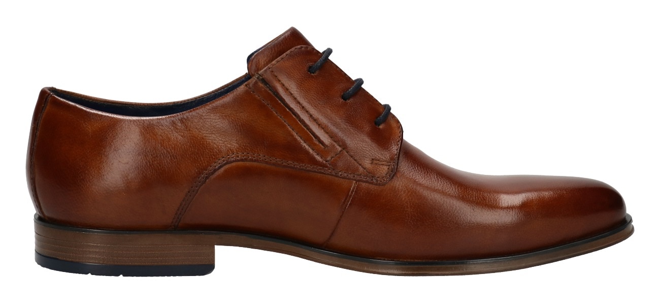 bugatti Chaussure à lacets  Anzugschuh, Business Schuh mit Logoschriftzug mit feinem Blockabsatz