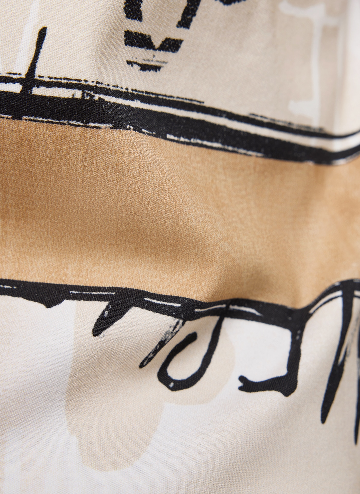 Rabe 3/4-Arm-Shirt mit All-Over Schriftzüge