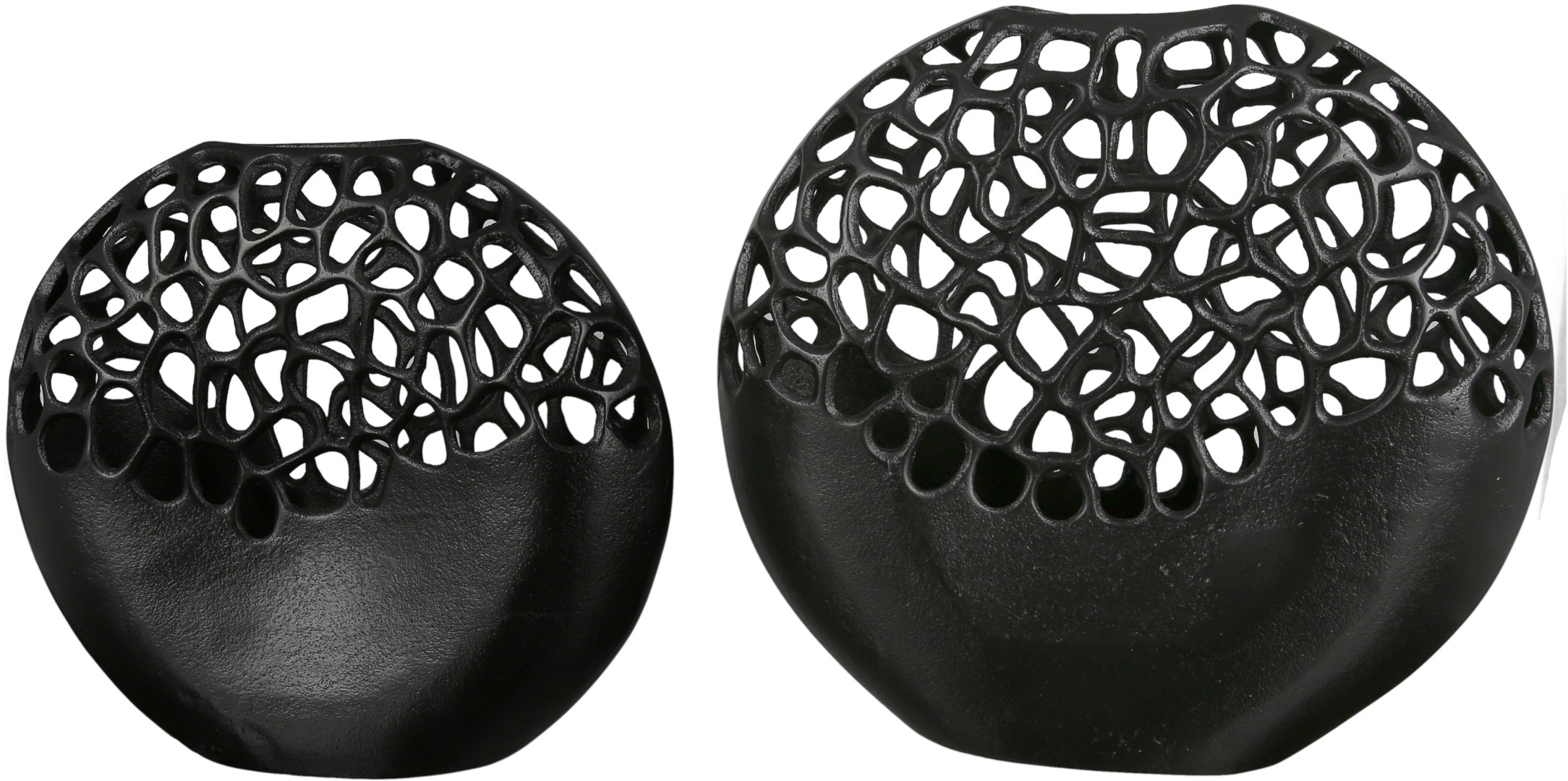 Casablanca by Gilde Vase décoratif »Osaka« Aluminium, Antik-Finish, verschnörkeltes Design