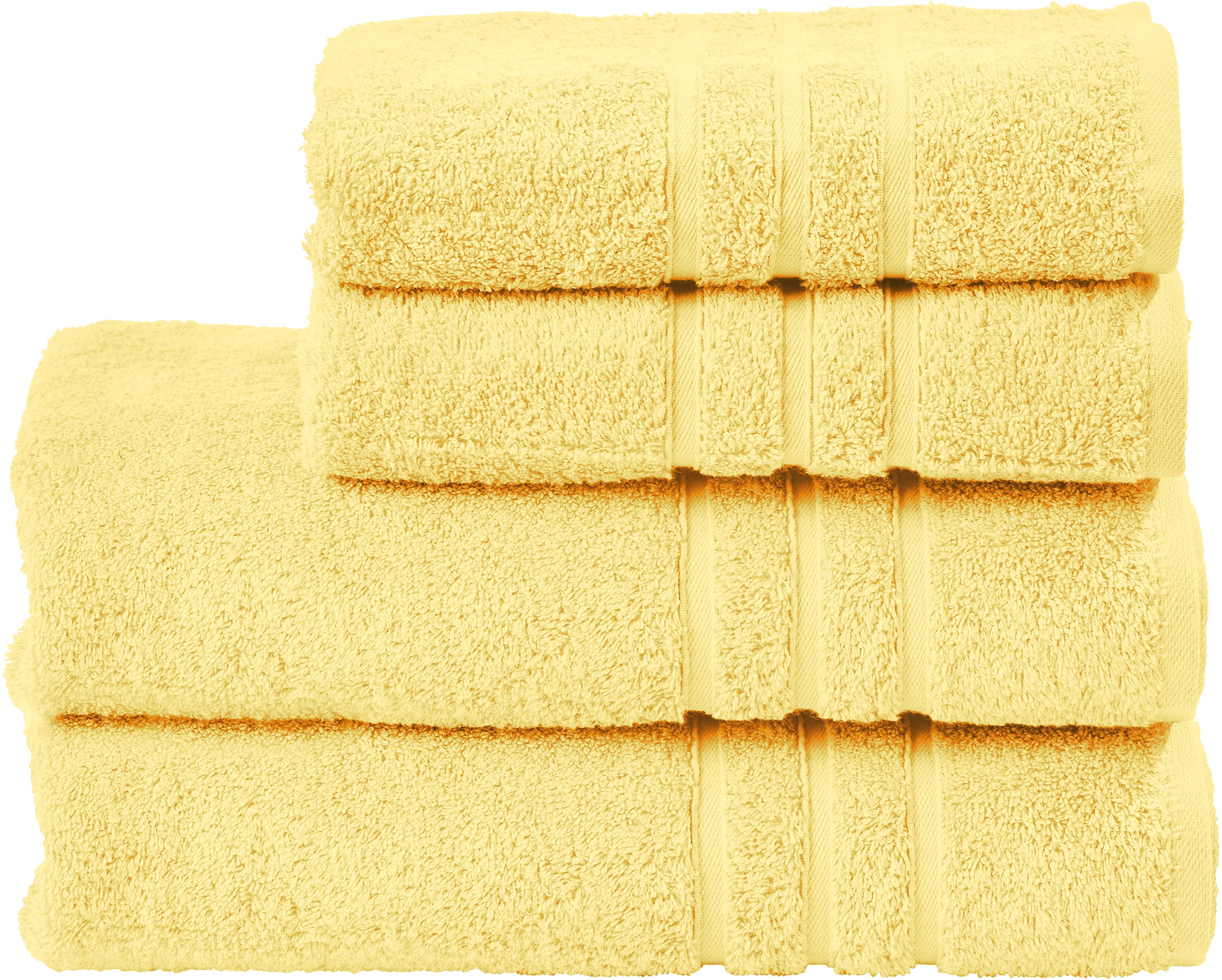 done.® Set de serviettes »Daily Uni« Set 4 cuis Frottee en feutre saugfähiges Walkfrottier, in verschiedenen Set Varianten erhältlich