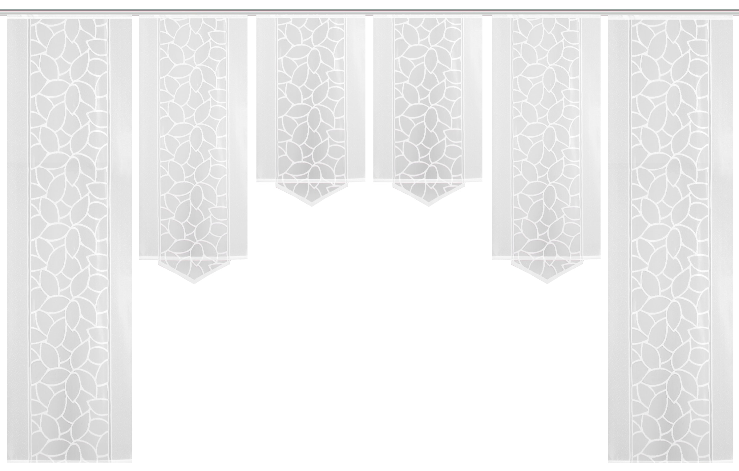 HOME WOHNIDEEN Rideau coulissant »JENNA« Velcro 6 cuis tlg. Schiebevorhang Jacquard Set