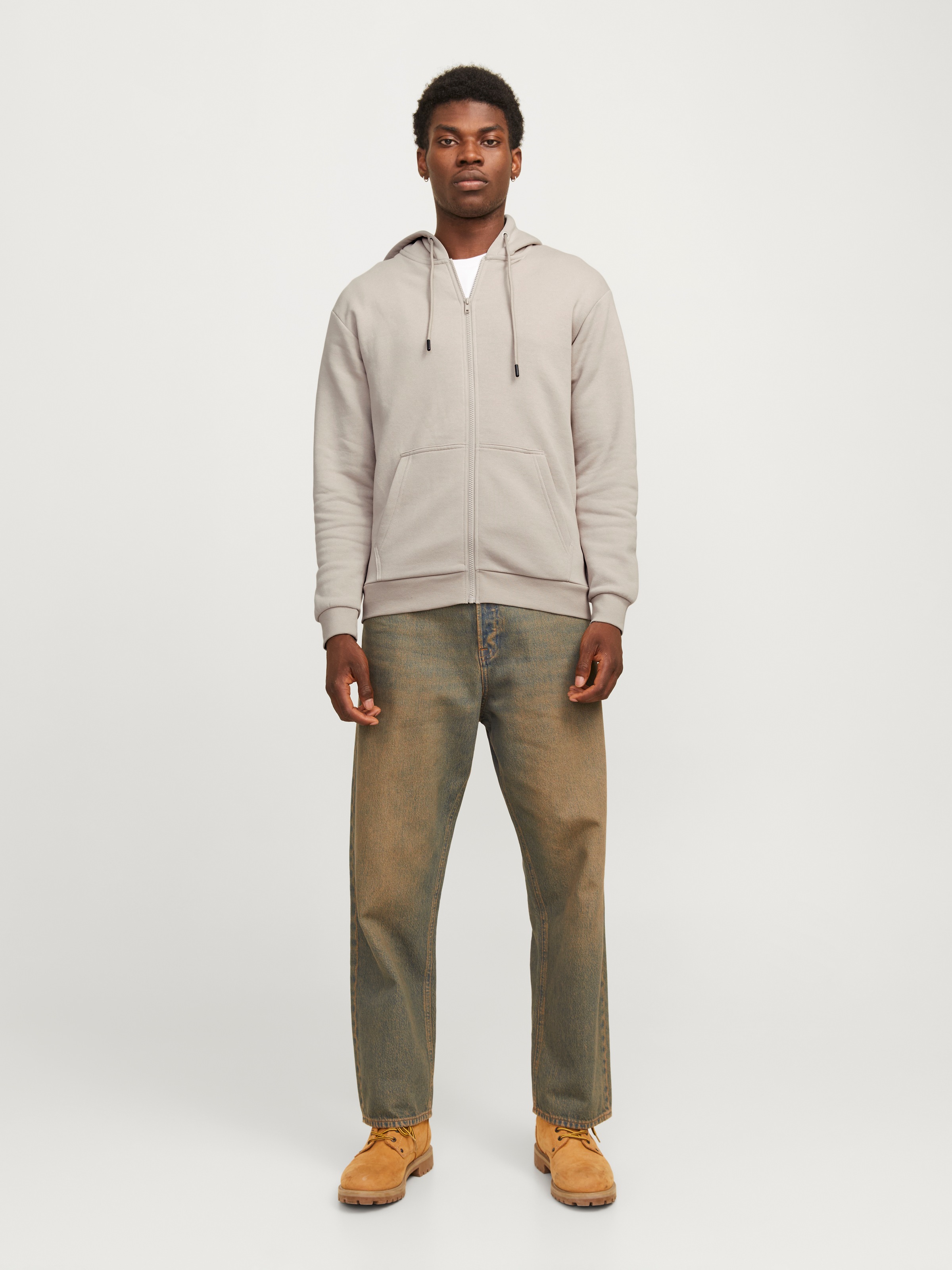 Jack & Jones Kapuzensweatjacke »JJEBRADLEY mit Kapuze, ideal für kalte Jahreszeit« Materialmix, relaxed fit