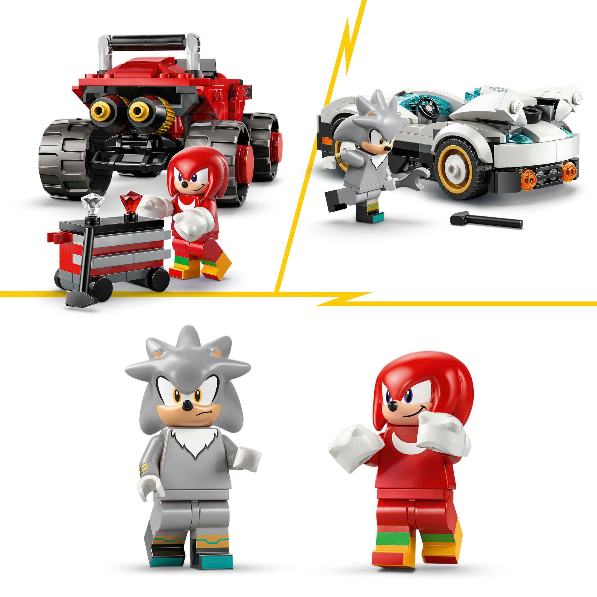 LEGO® Pions de construction »Silvers Auto vs. Knuckles' Monstertruck (77118), LEGO Sonic«