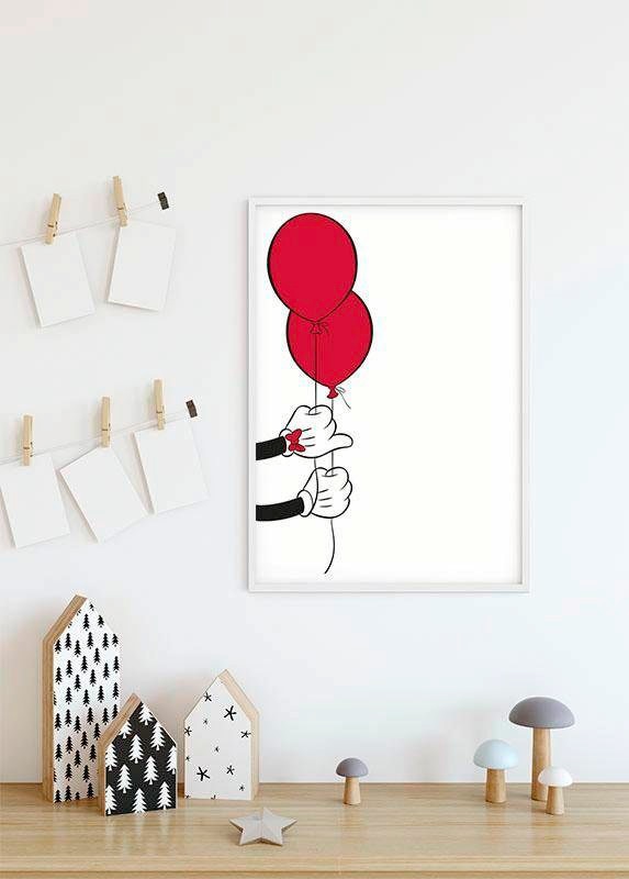 Komar Image »Mickey Mouse Balloon« 1 cuis tlg. Wandbild zur Dekoration im Kinderzimmer - ohne Rahmen
