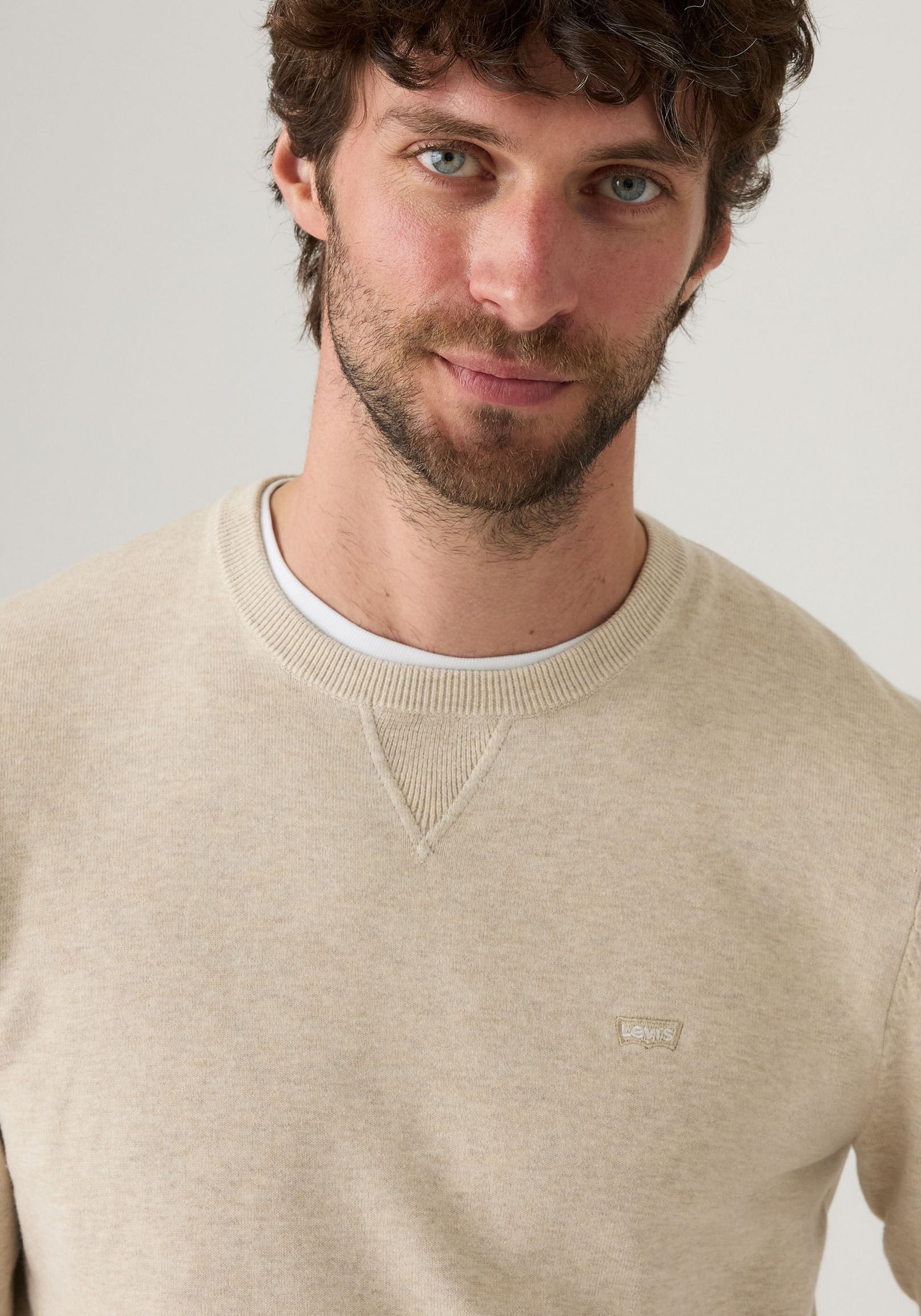 Levi's® Pull à col rond »LIGHTWEIGHT HM SWEATER« Feingerippte Abschlüsse