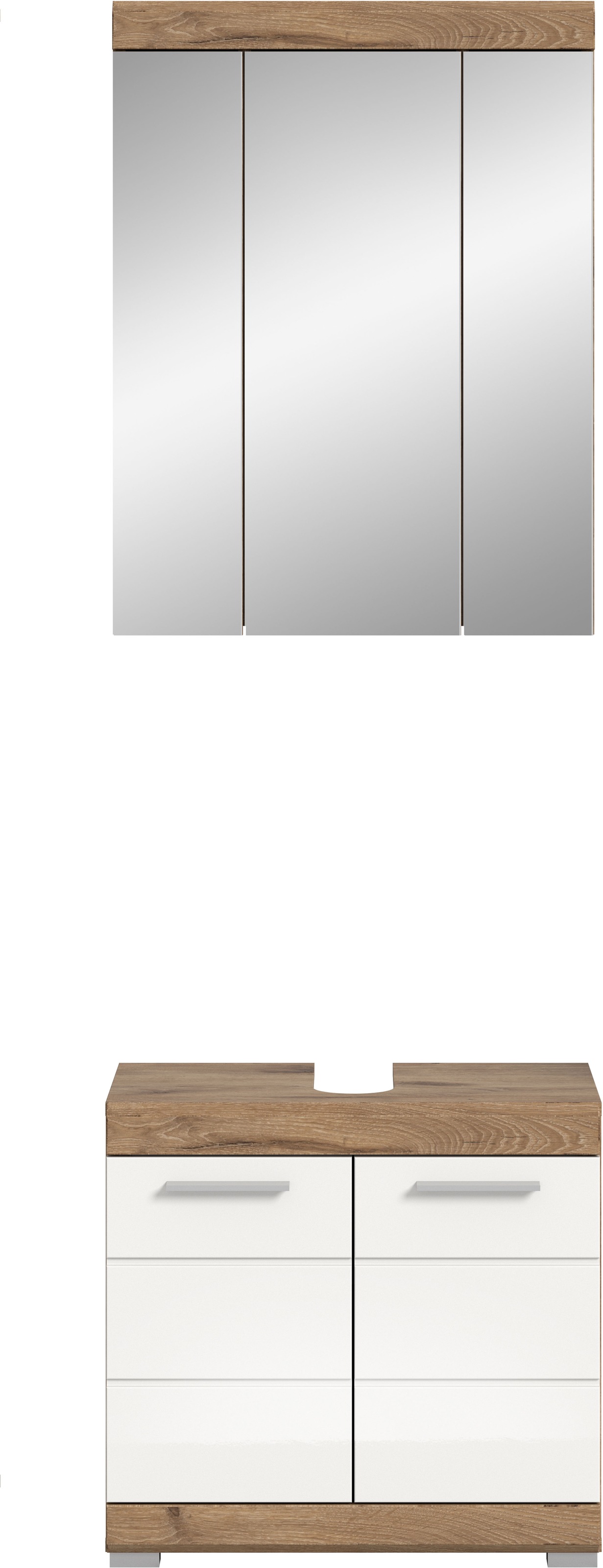 INOSIGN Badmöbel-Set »Siena, 2 tlg., bestehend aus: Waschbeckenunterschrank, Spiegelschrank« Set, TOPSELLER!, 2 Stk. tlg.