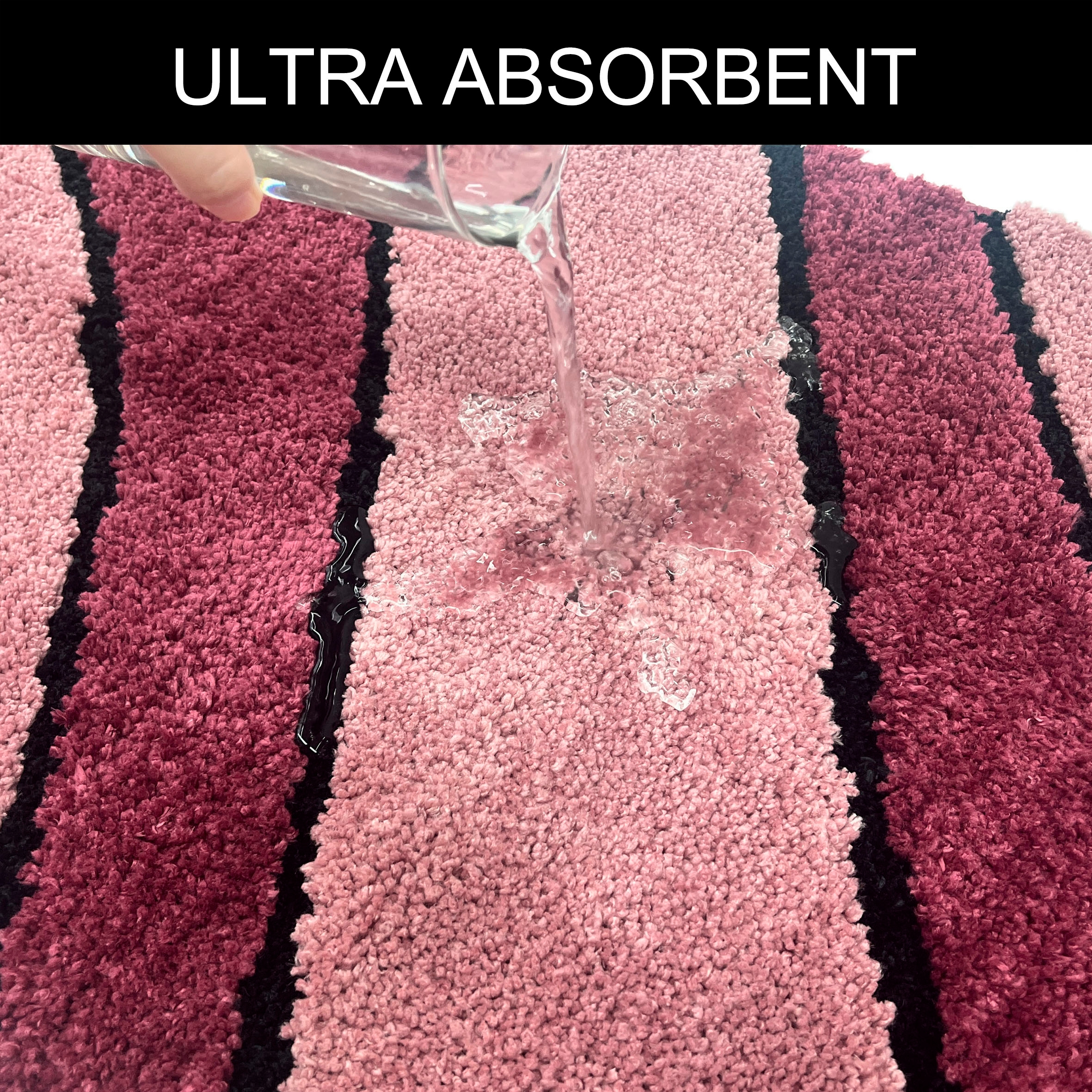 my home Badematte »Anna, Badvorleger, Badezimmer Teppich« Höhe 16 mm rutschhemmend beschichtet fussbodenheizungsgeeignet | schnell trocknend Badteppich, Hoch Tief Effekt, Modern, Weich, Wellen