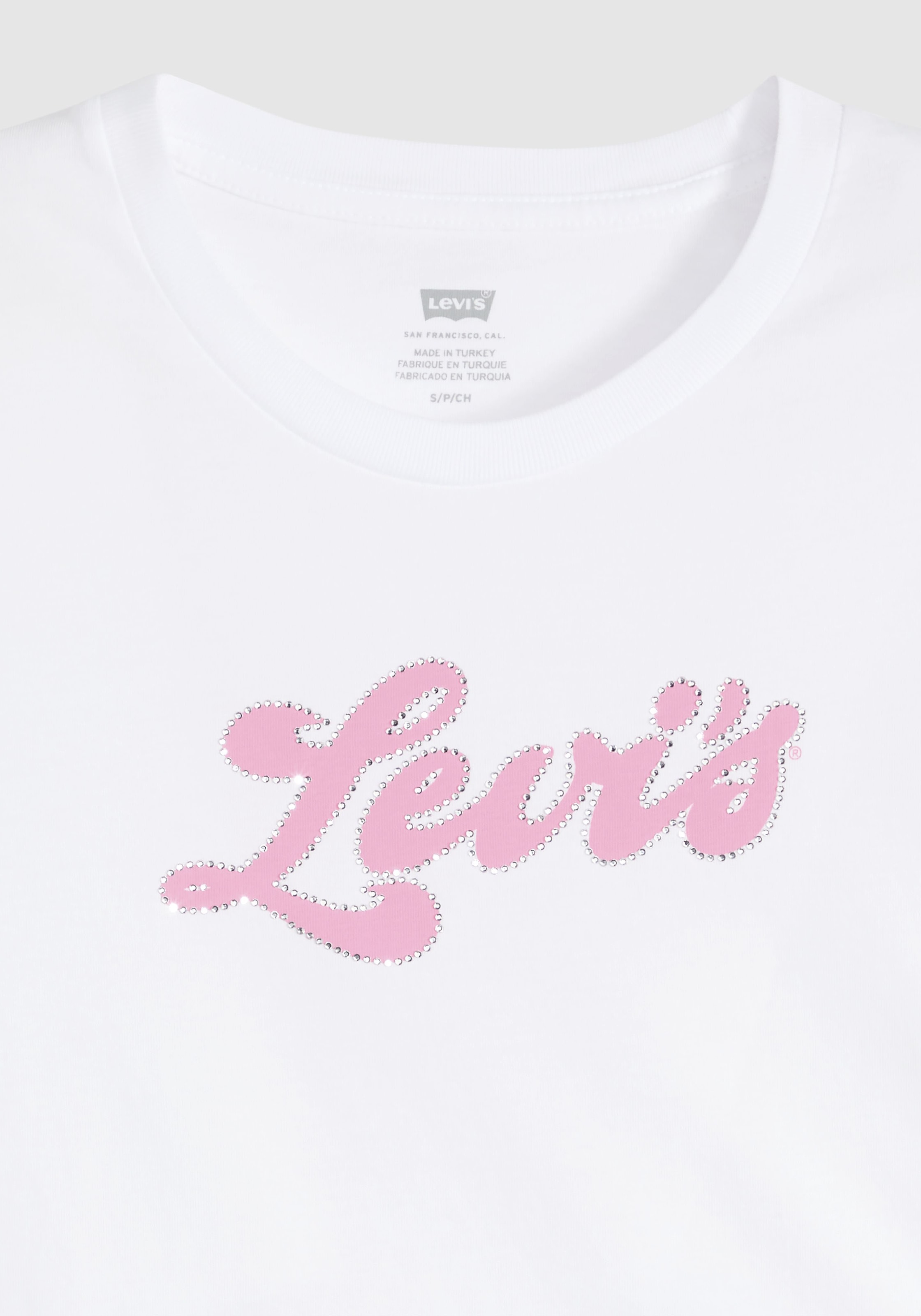 Levi's® Shirt à col rond »THE PERFECT TEE« avec logo en impression métallique holographique