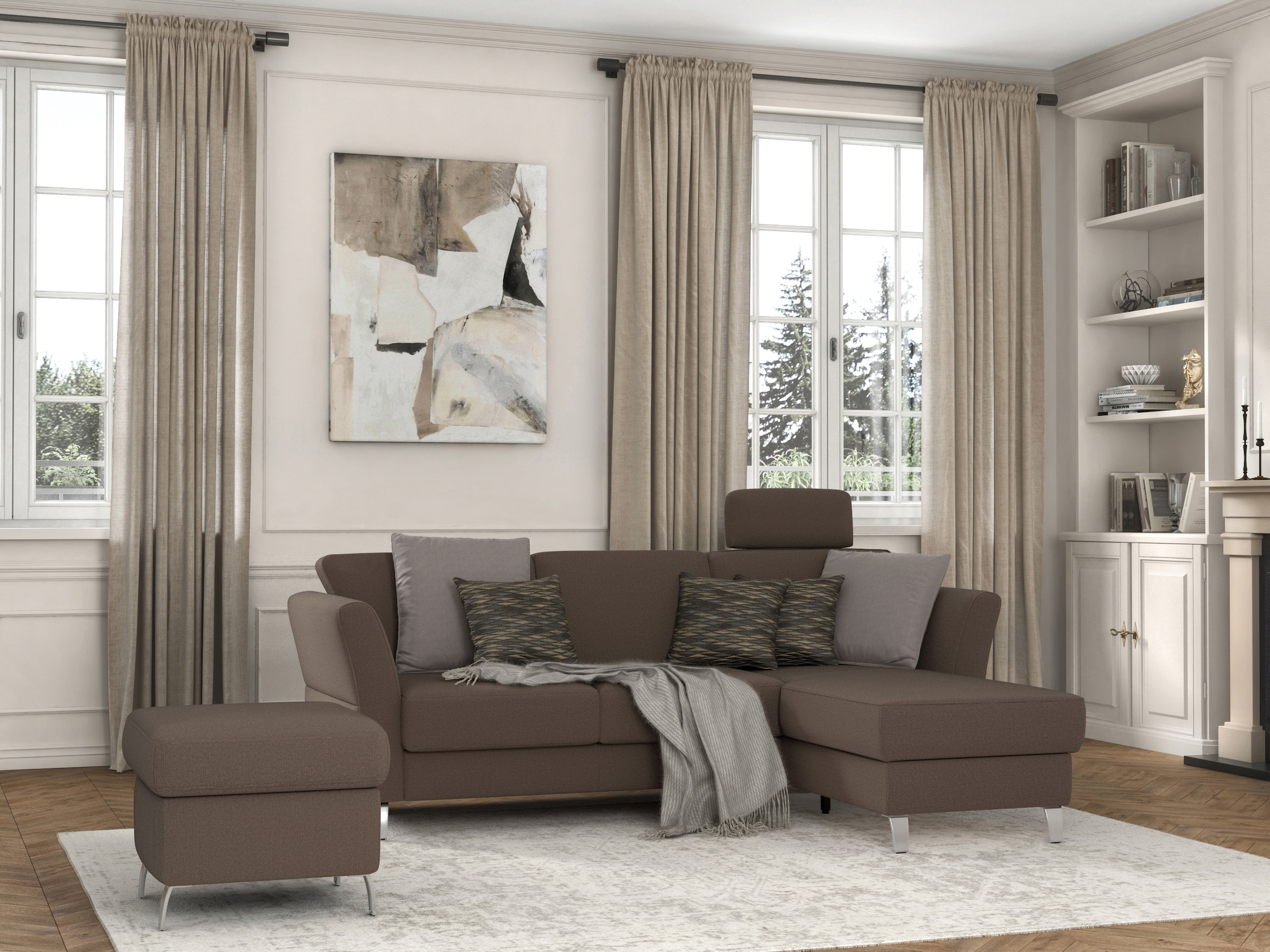 sit&more Stauraumhocker »Visby« auch erhältlich in dem mit Wasser zu reinigendem "Soft clean" Bezug