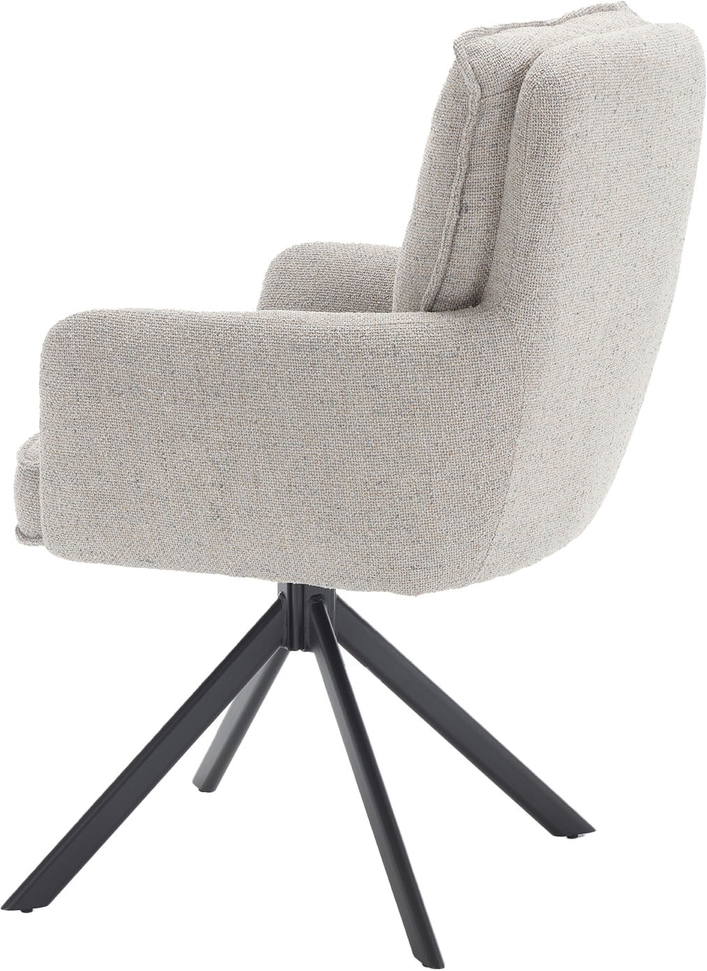 SalesFever Chaise de salle à manger »Austin - Armlehnstuhl mit hochwertiger Taschenfederkern-Polsterung« () 1 cuisEsszimmersessel: 360° Drehfunktion mit stilvollem Metallfuss