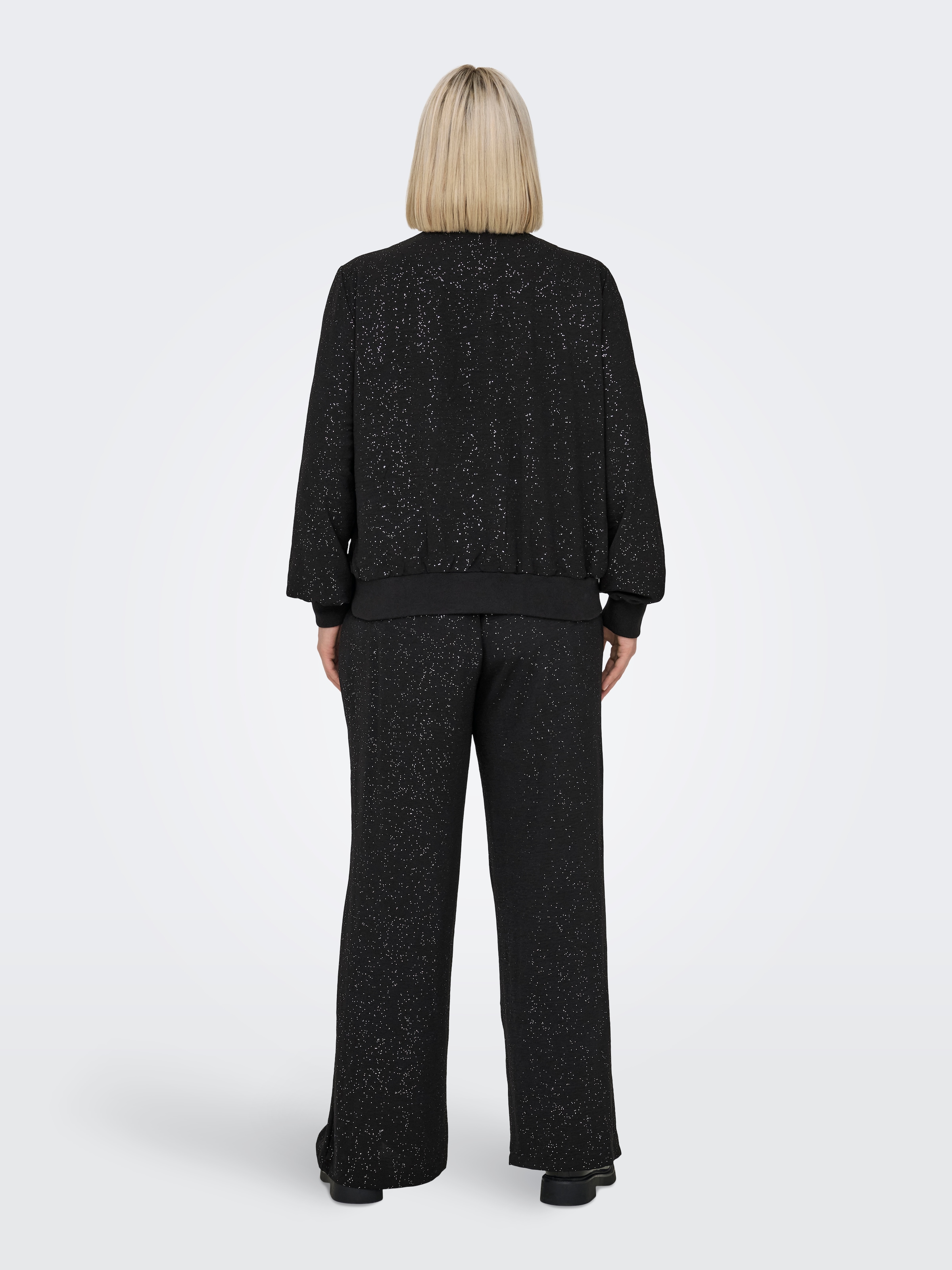 ONLY CARMAKOMA Blouson »CARJOSEE METTA LIFE LS BOMBER WVN« mit Glitzer Effekt