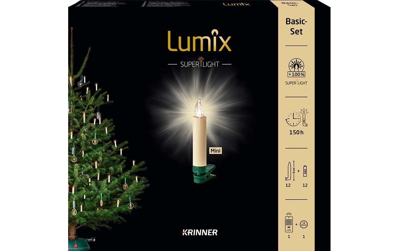 lumix Christbaumkerzen »Baumkerze Superlight Star« 12 Stk.-flammig inklusive Fernbedienung