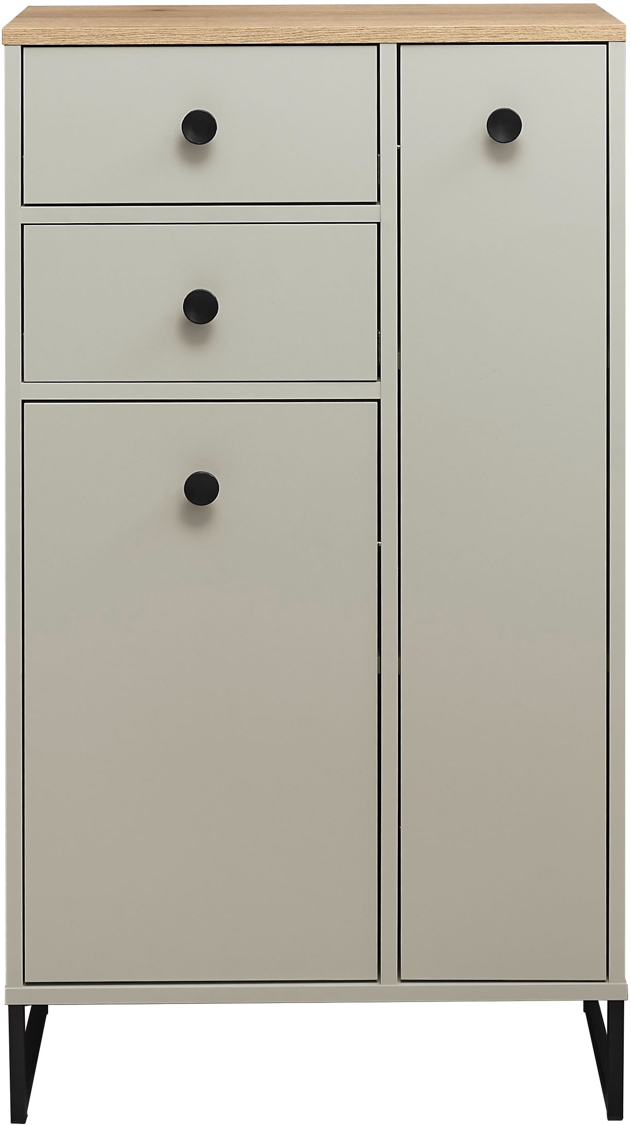 BASIC by Balculina Midischrank »Linea« 1 Stk. tlg. Breite 38cm, U-Profil Füsse, Unterflurauszug