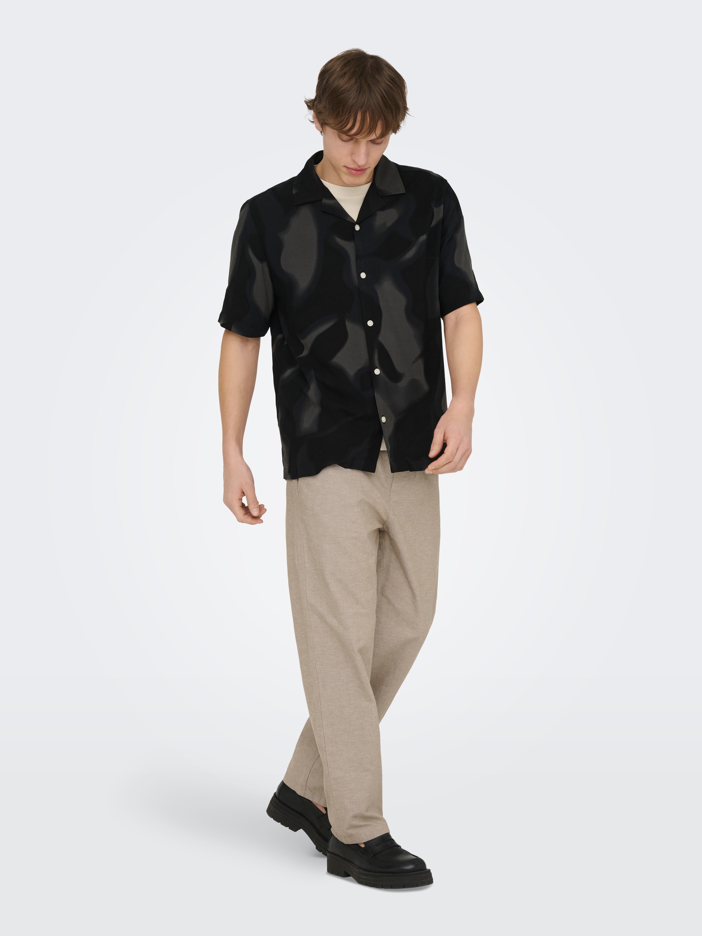 ONLY & SONS Schlupfhose »ONSSINUS LOOSE 0007 COT LIN PANT NOOS«  Baumwolle mit Leinen, locker geschnitten