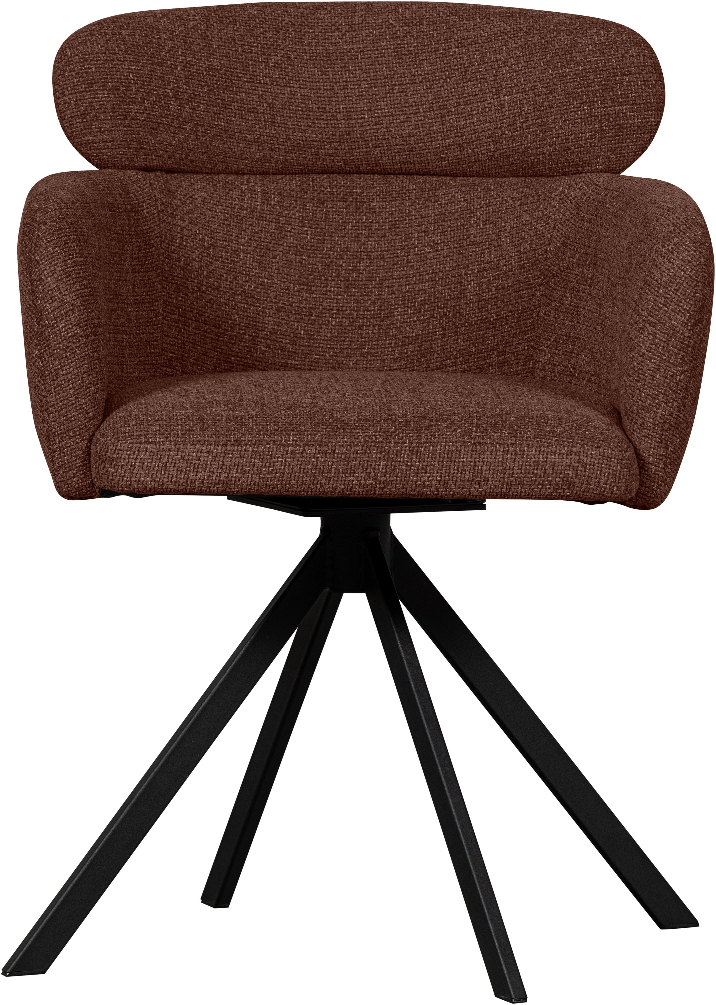 WOOOD Chaise de salle à manger »Fenne aus Kunstleder mit Drehgestell aus Metall H 80 x B 58 cm« (Ensemble) 2 cuischaise Polter avec pied pivotant, tissu tissé, hauteur 80 cm