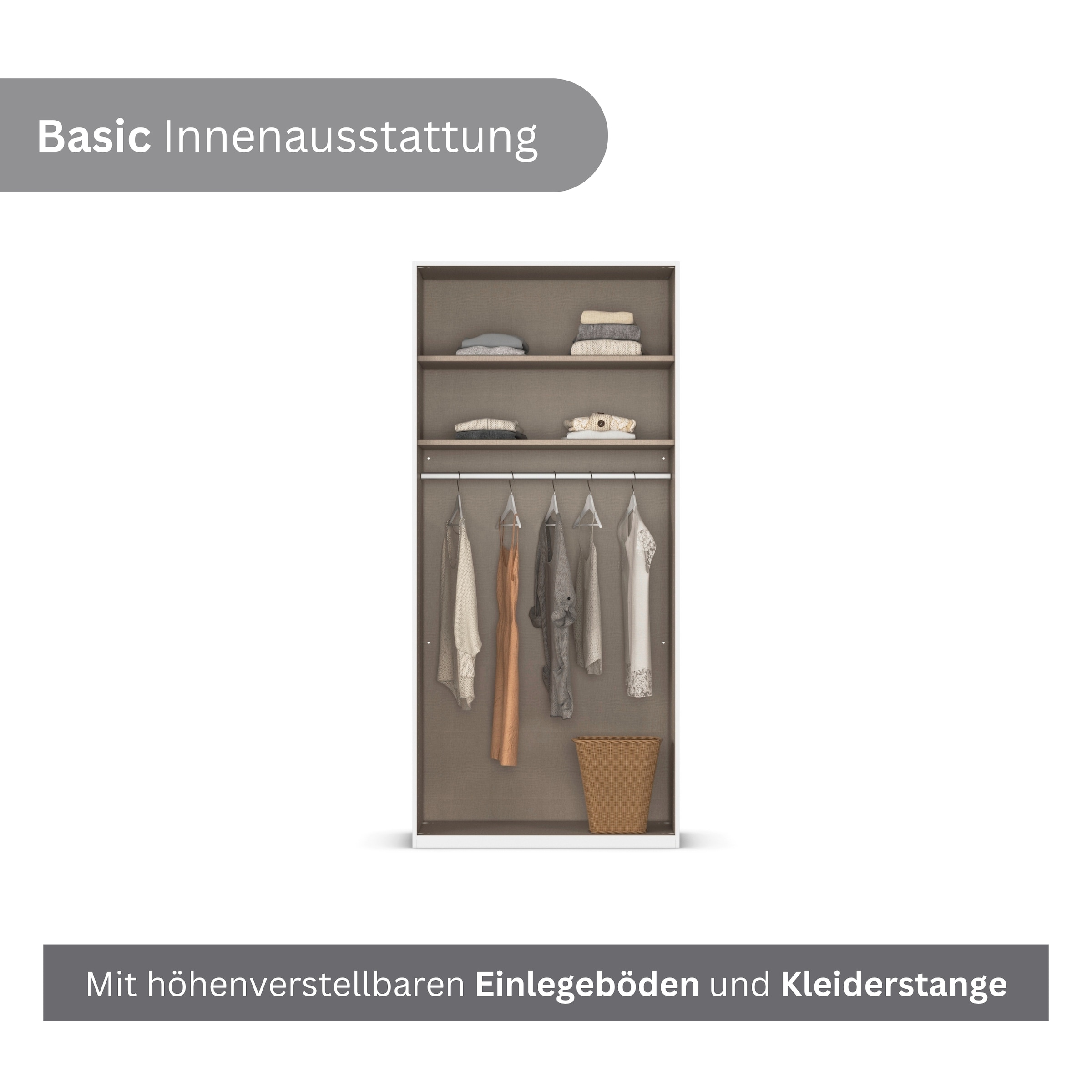 LeGer Home by Lena Gercke Armoires à vêtements »Schrank Garderobe Ankleide Schlafzimmer Flur SERINA Eyecatcher« in 6 Breiten, 3 Ausführungen und mit Front Glas oder Dekor MADE IN GERMANY