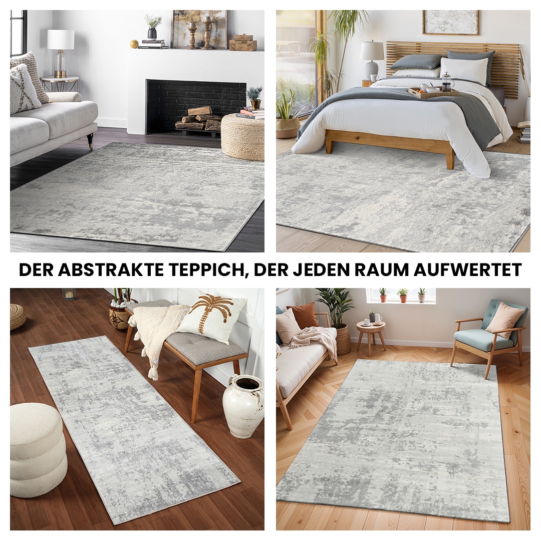Livabliss Teppich »DALI« rechteckig 11 mm Höhe Moderner Designerteppich in Marmor Optik, Kurzflor Wohnzimmerteppich