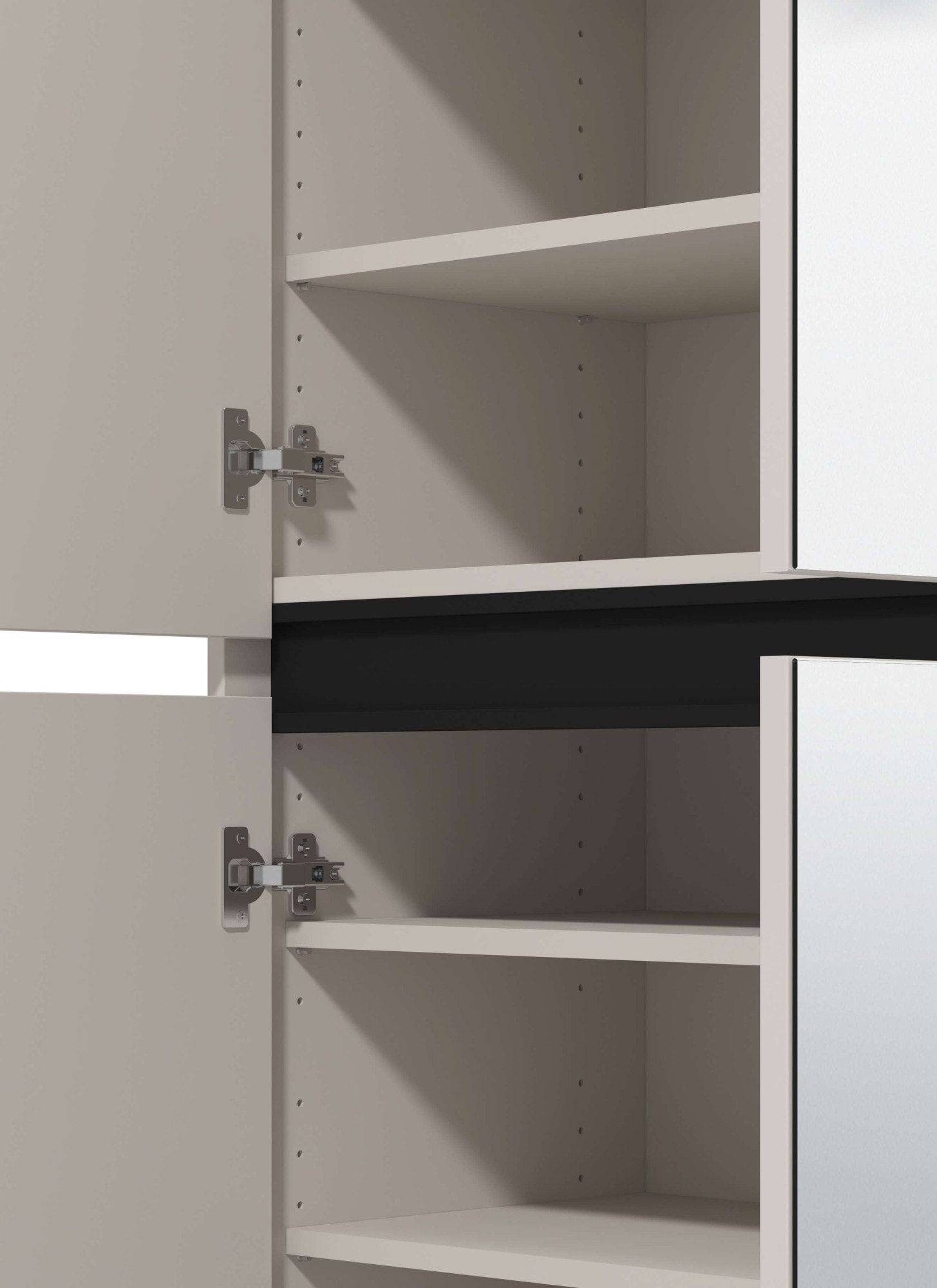 Home affaire Armoire à chaussures »Flannan, Schuhregal, Schuhkommode, Gesamthöhe 205,5 cm« mit Spiegeltür, acht Regale und eine Schublade, Gesamtbreite 80 cm