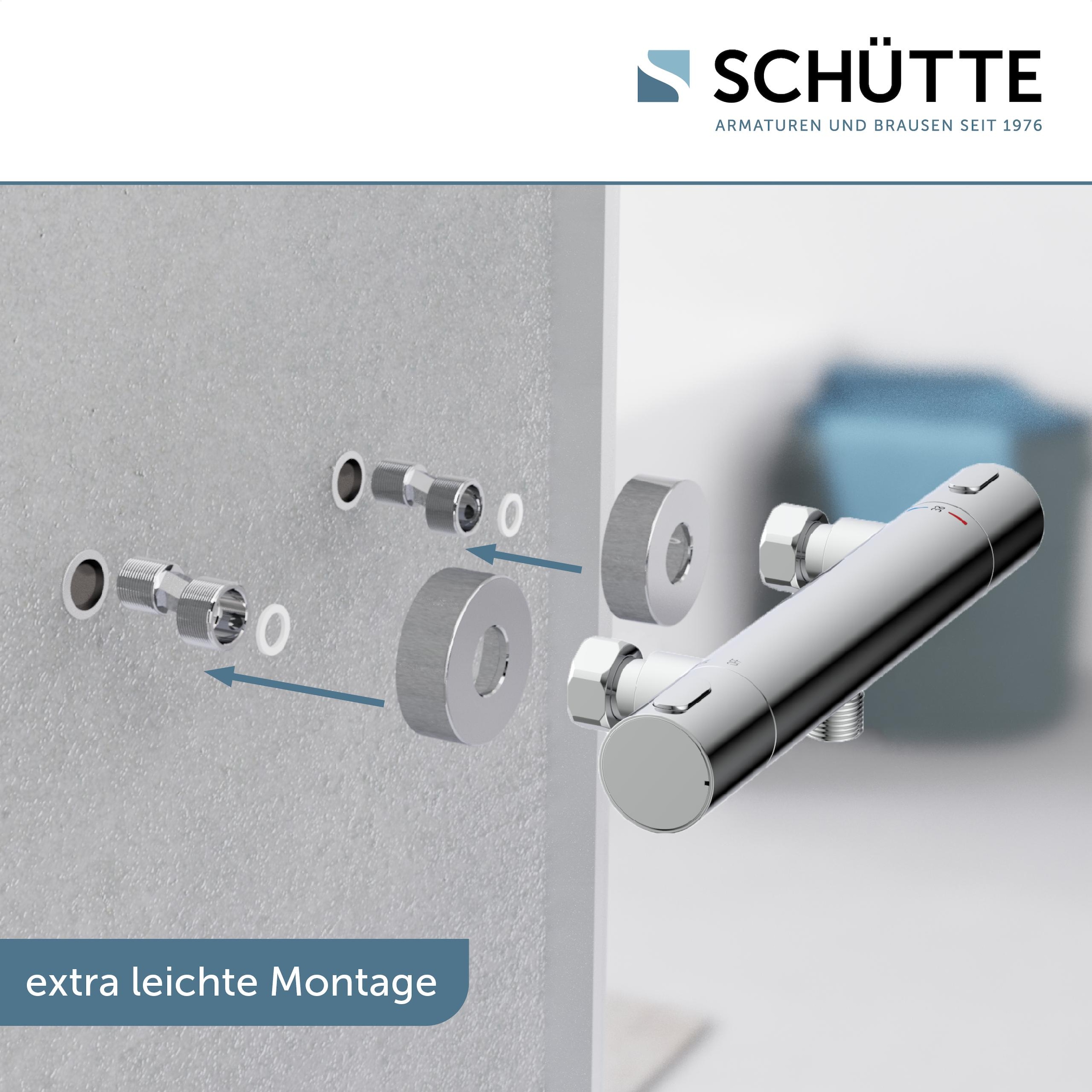 Schütte Robinetterie de douche »LOS ANGELES« fonction Eco-Stop, échelle de température avec verrouillage de sécurité à 38 °C