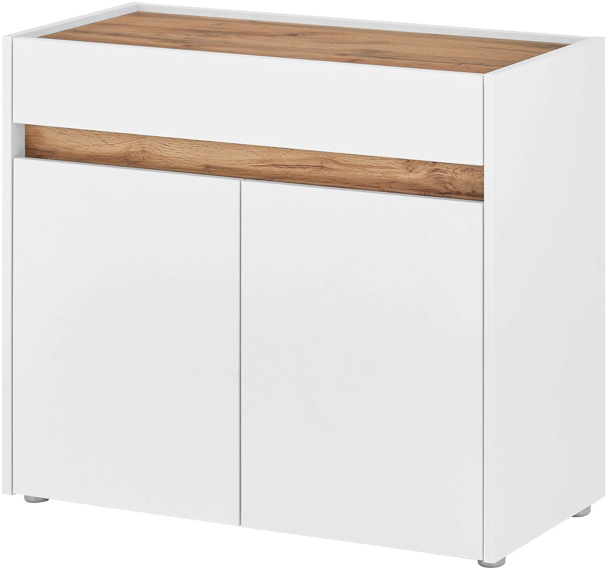 INOSIGN Commode »GiRON/CiTY, Schrank in vier Farben, modernes Sideboard, Kommode« in zwei Farben erhältlich, 2 Türen, 1 Schubkasten, 80 cm breit