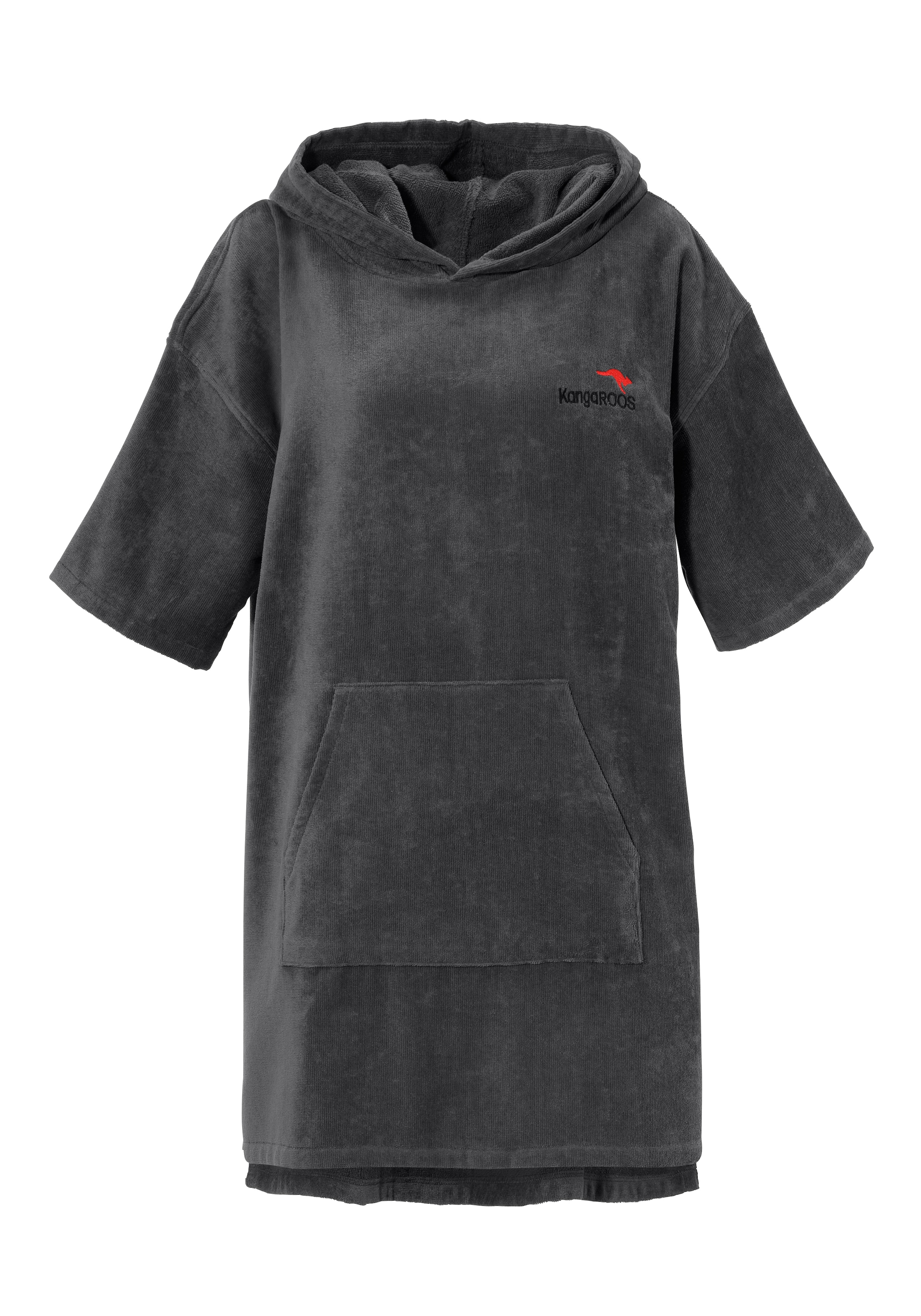 KangaROOS Badeponcho »Summer, ideal für Sauna, Spa & im Urlaub, Damen & Herren« 1 Stk. Surfponcho, mit Bauchtasche, 100% Baumwolle, Frottee