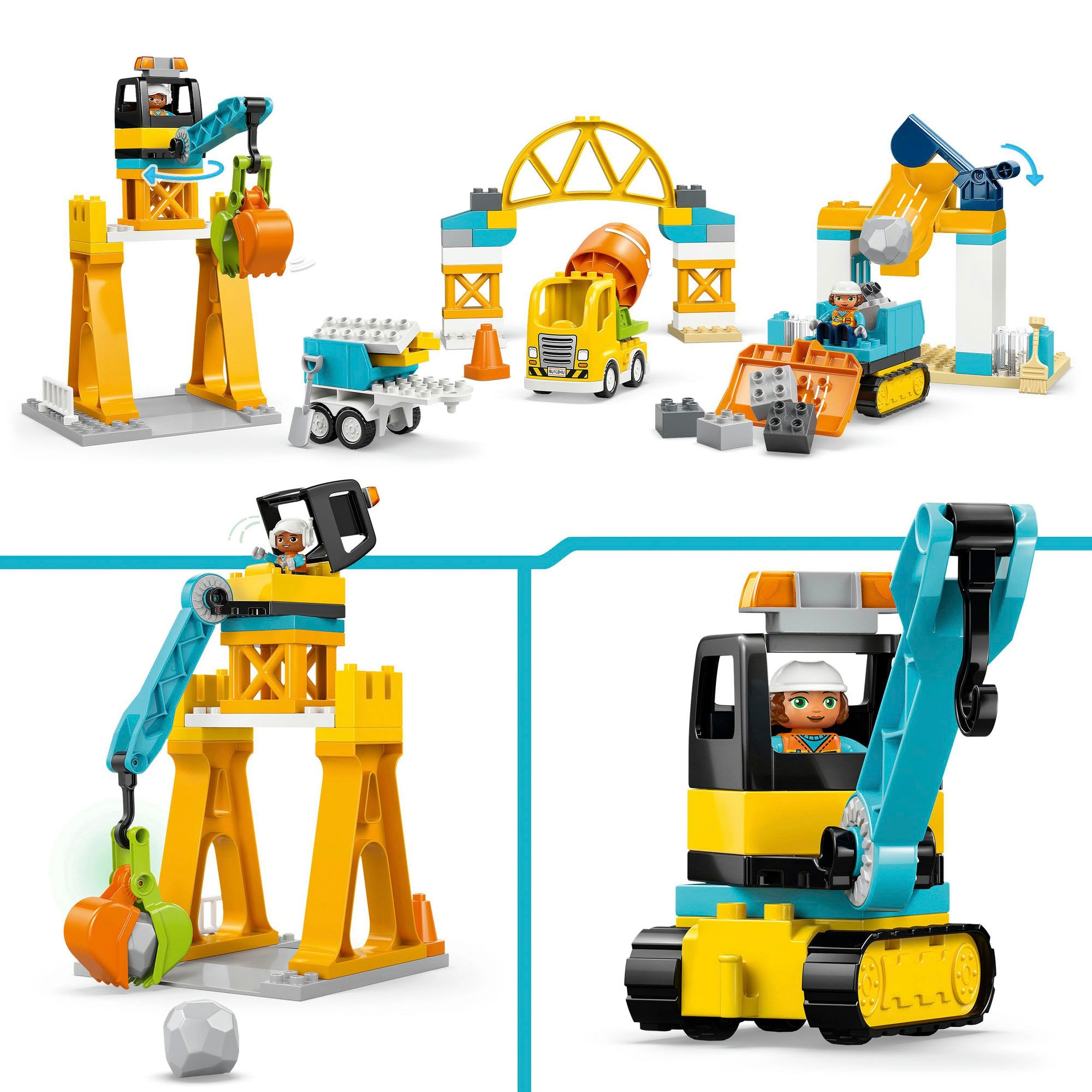 LEGO® Pions de construction »Baustelle mit Baufahrzeugen – 3-in-1-Set (10476), LEGO DUPLO Town« Made in Europe