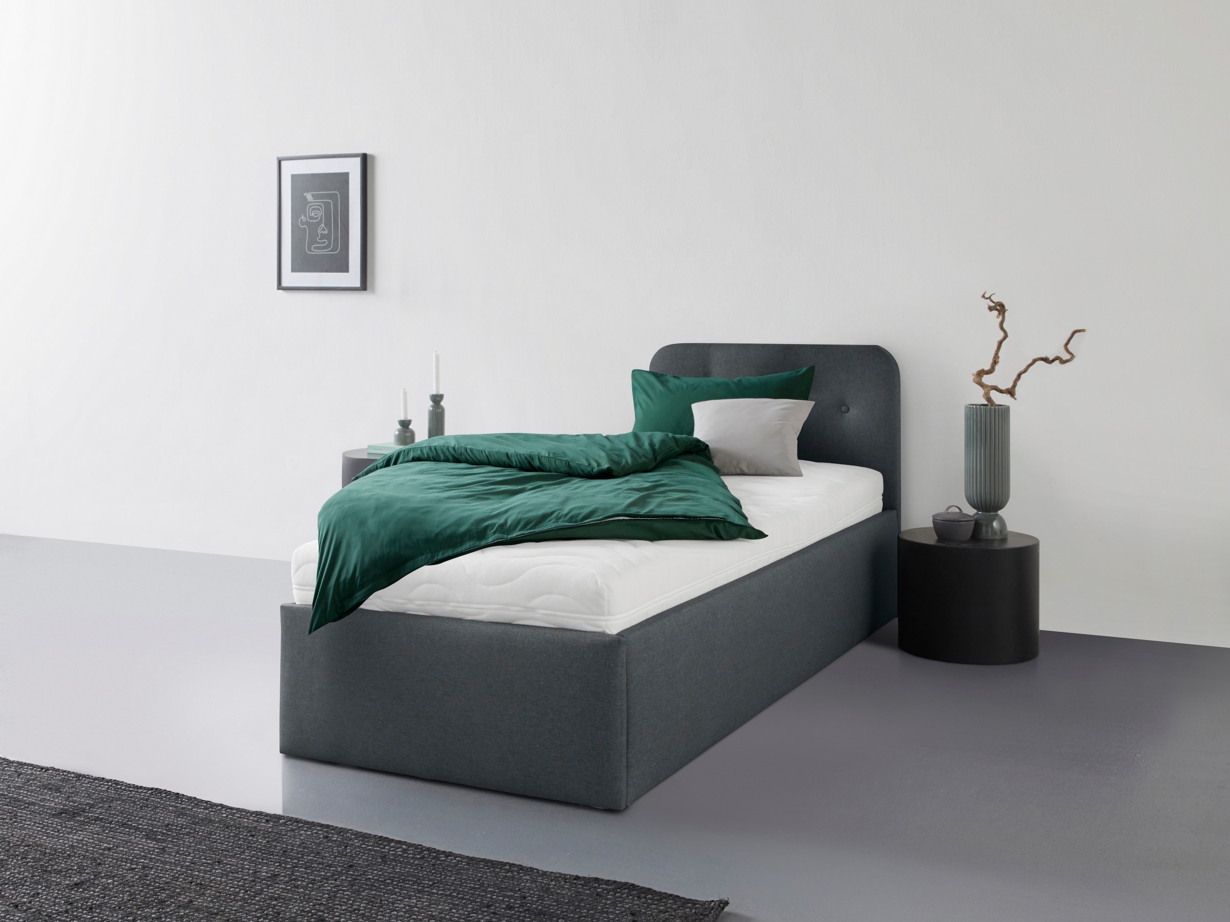 Westfalia Schlafkomfort Polsterbett »Rostock« auch mit Stauraum und Kopfteilverstellung erhältlich