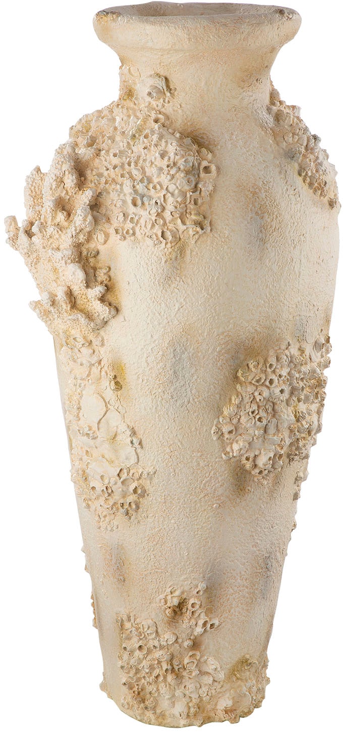 GILDE Bodenvase »Bodenvase Amphora Seychelles weiss H. 80,5 cm«