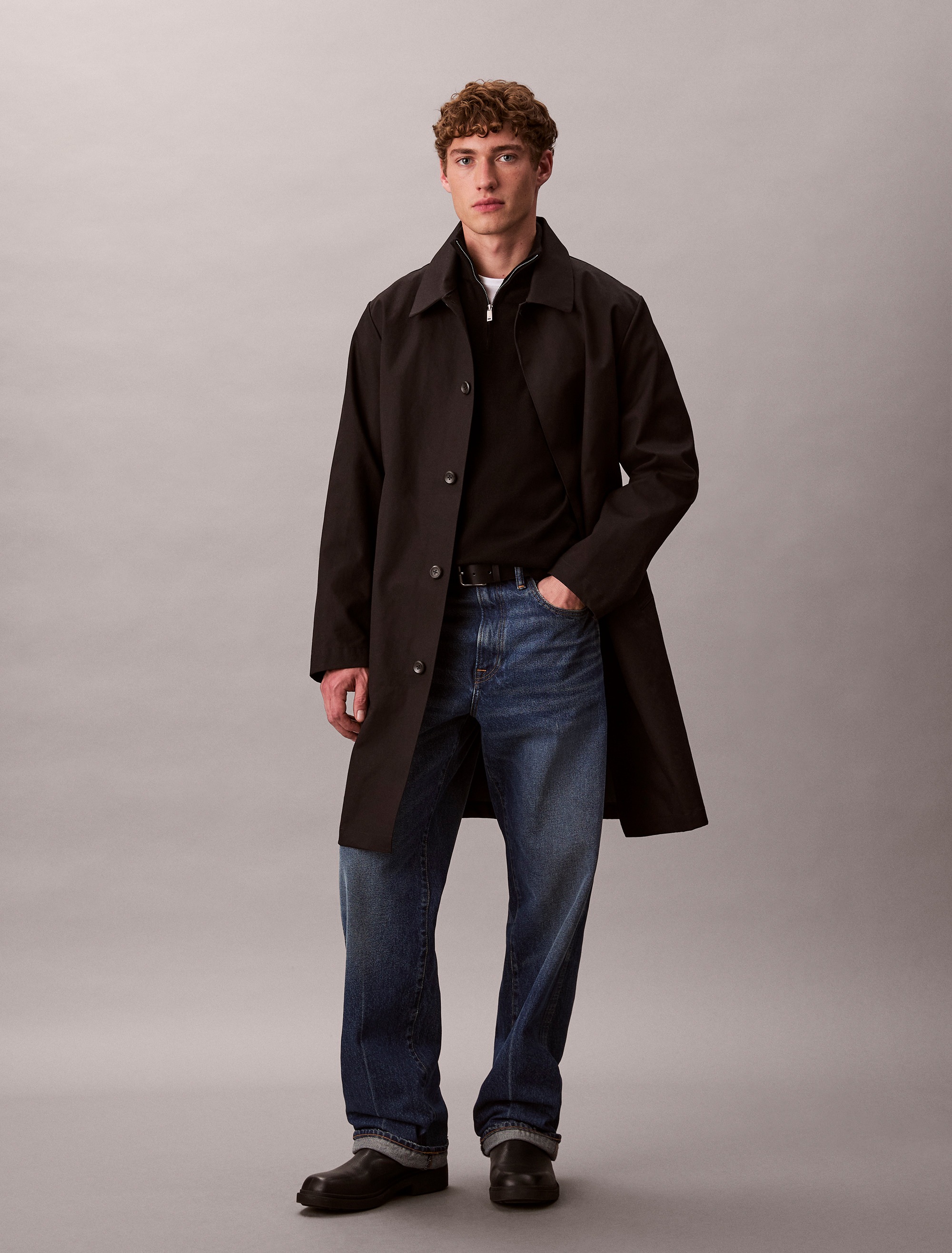 Calvin Klein Pull à col montant »LS 100% MERINO QZ 14GG« Mit Rundhalsausschnitt, regular fit