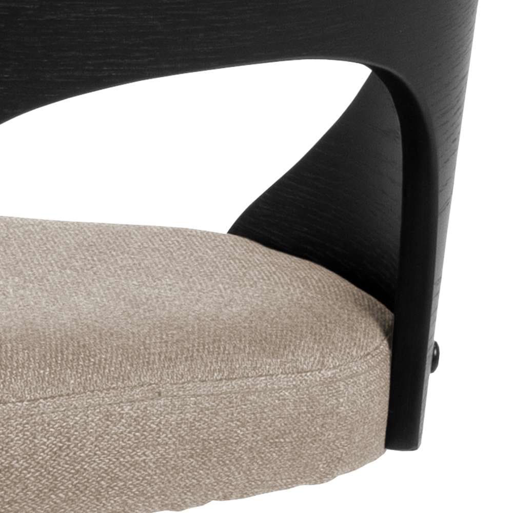 ACTONA GROUP Barhocker »Lucy Barstuhl, Fussstütze, Drehbar, Höhenverstellbar,« Stoff/Furnier, Trompetenfuss, Gasfeder, 2er Set